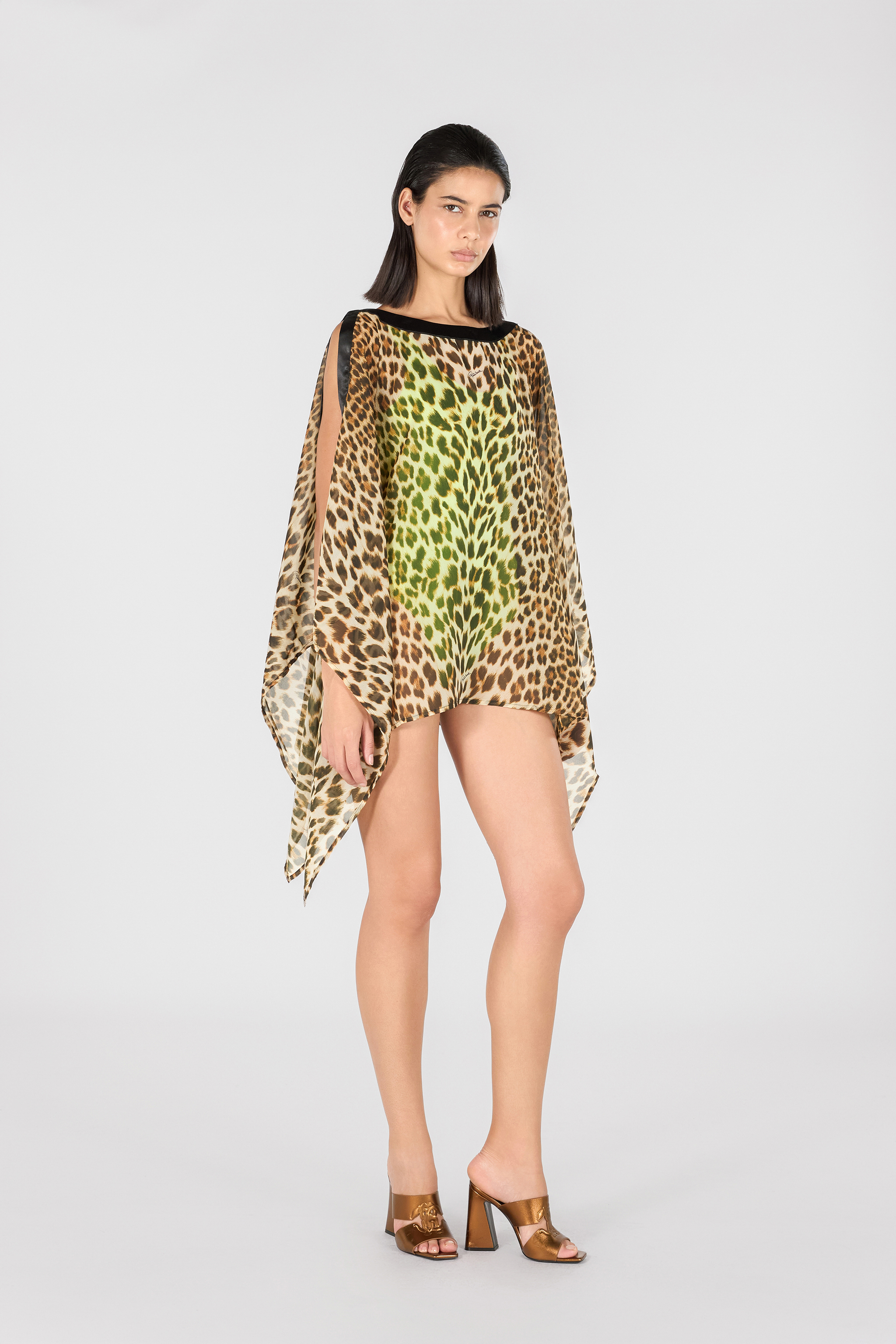 Roberto Cavalli Leopard Kaftan In Cheetah