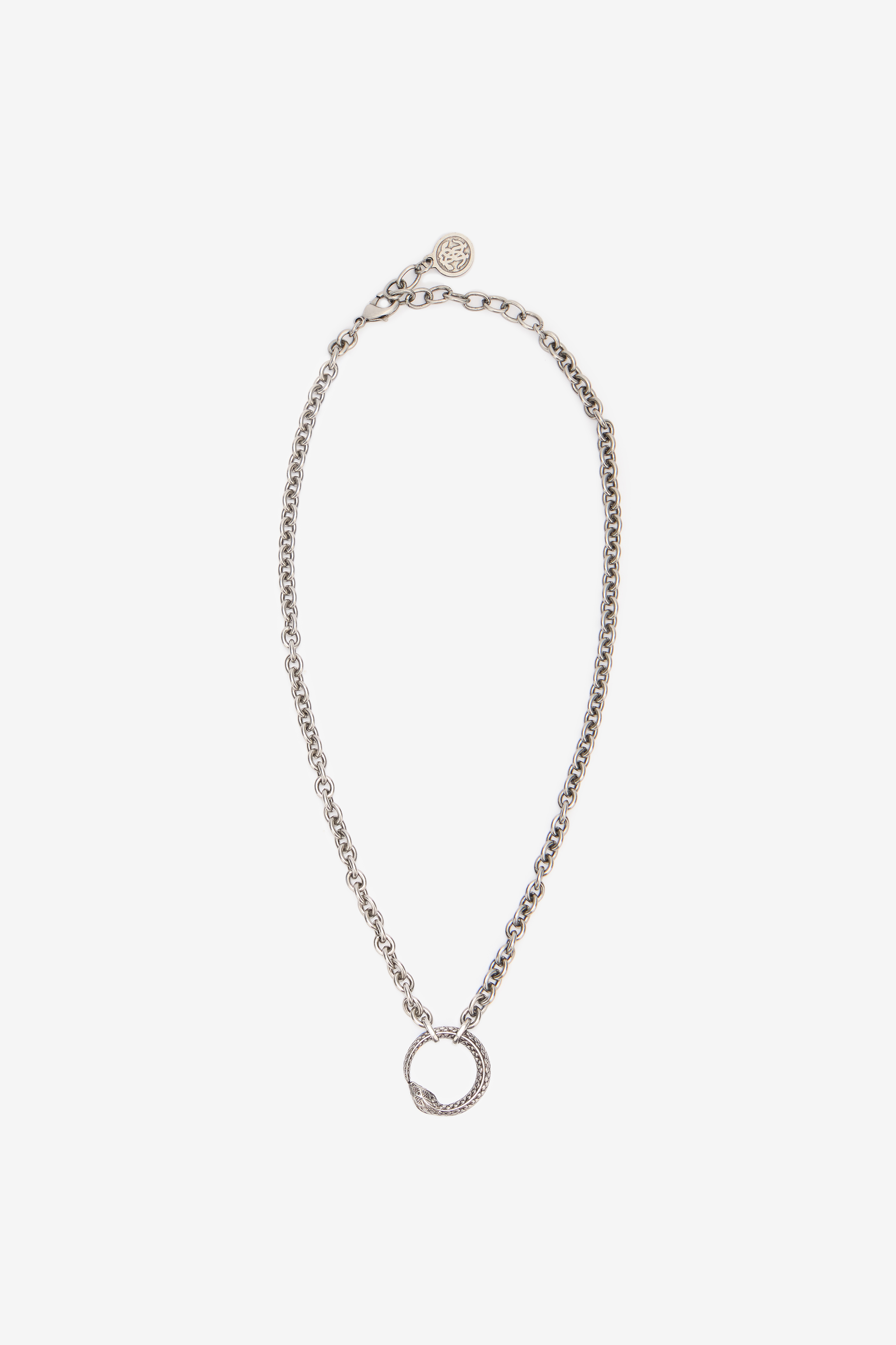 Roberto Cavalli Chain Necklace With Snake In Palladio Podium