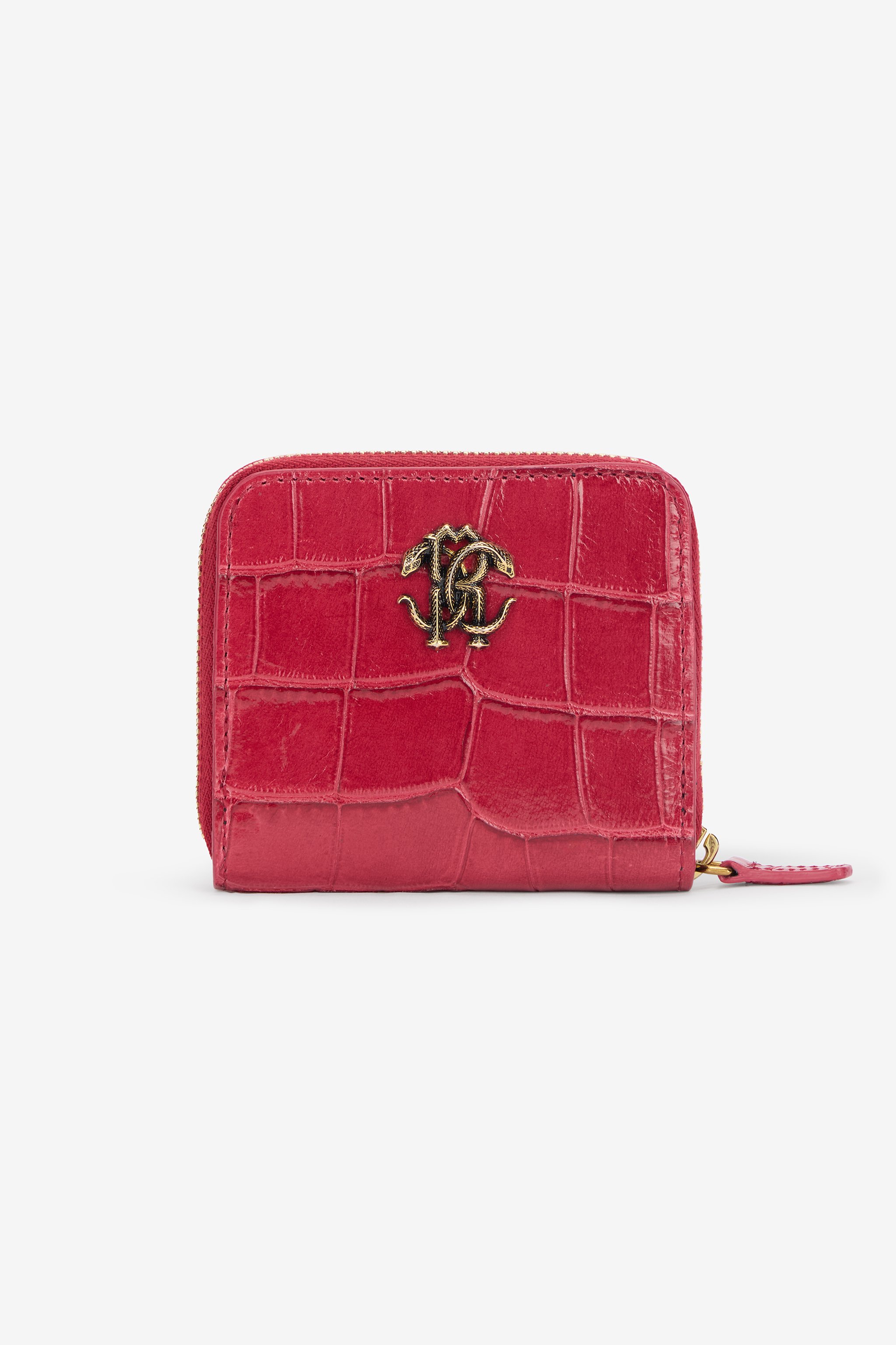 Roberto Cavalli Small Crocodile-effect Wallet