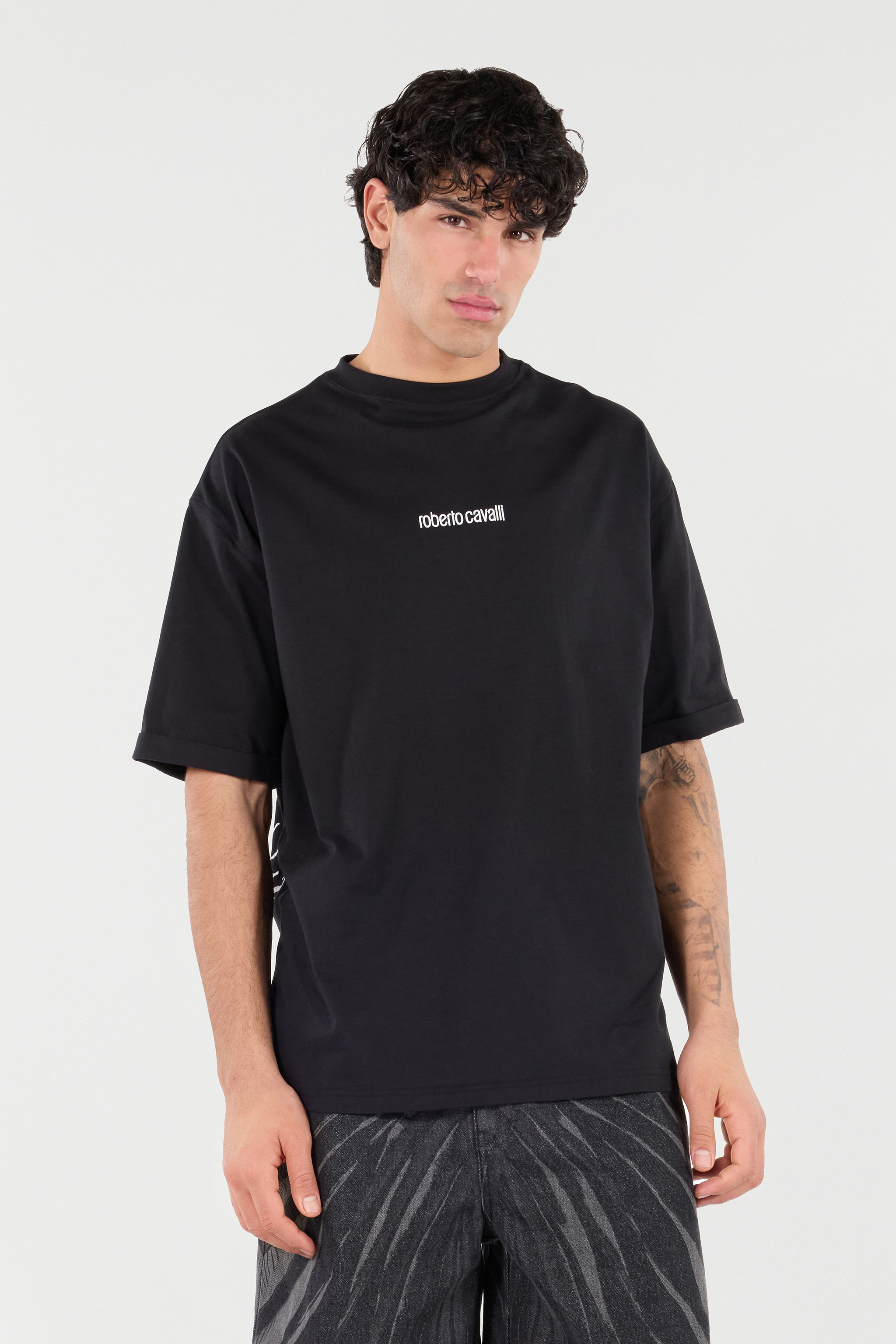 Cotton T-Shirt With Tigers And Logo