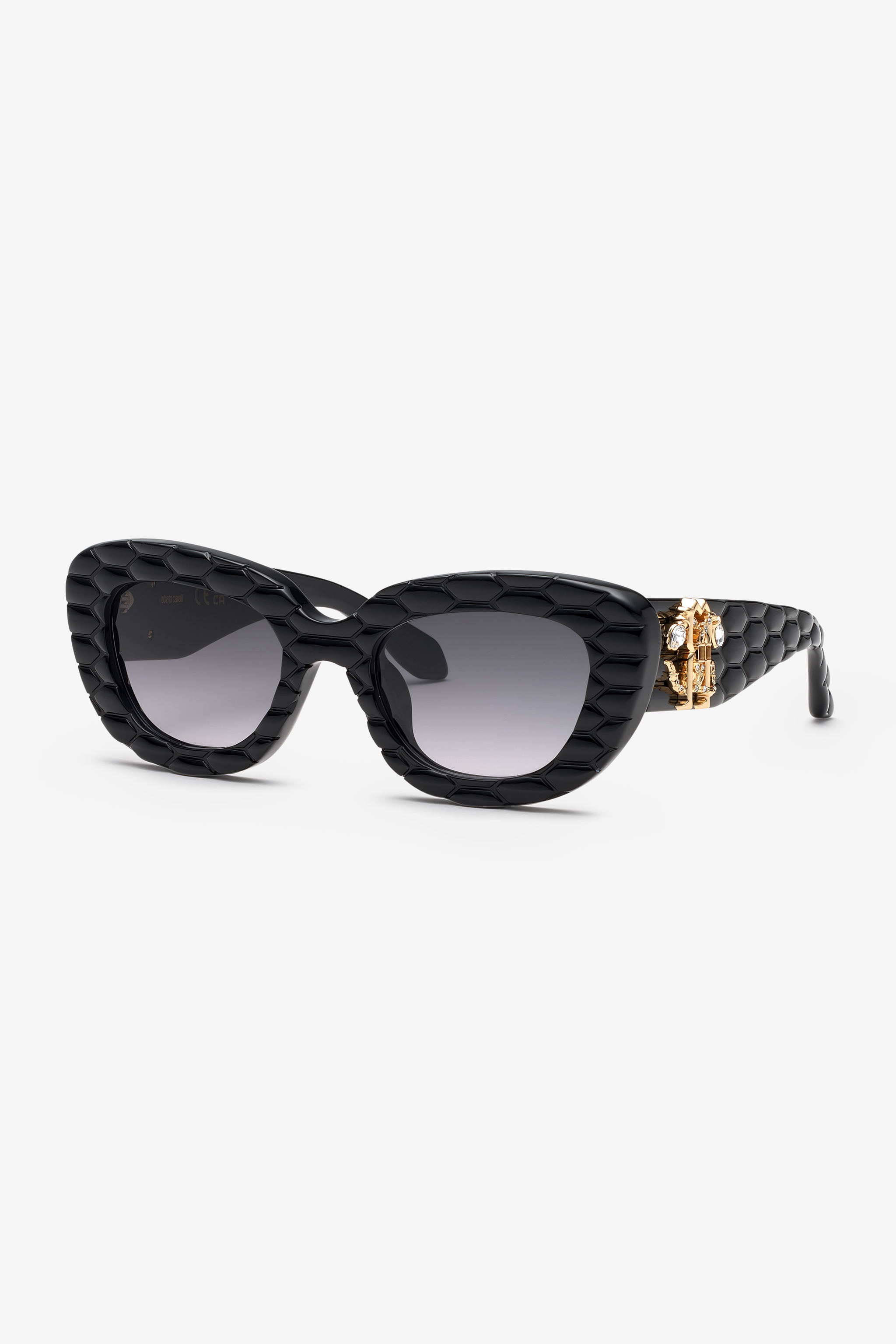 ROBERTO CAVALLI SONNENBRILLE MIT BREITER, AUFFÄLLIGER CAT-EYE-VORDERSEITE