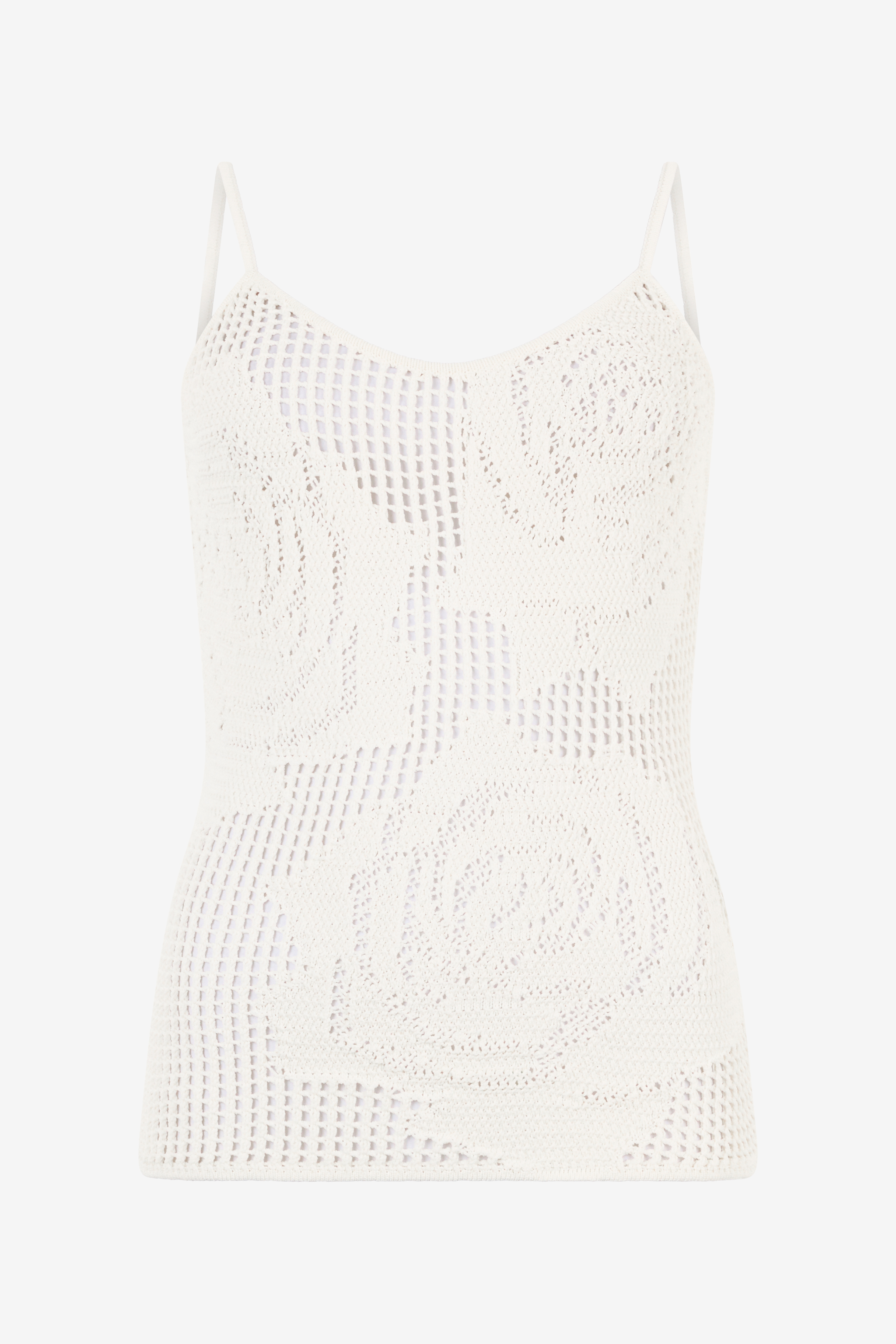 Roberto Cavalli Rose Cutout Top In Bianco 110602