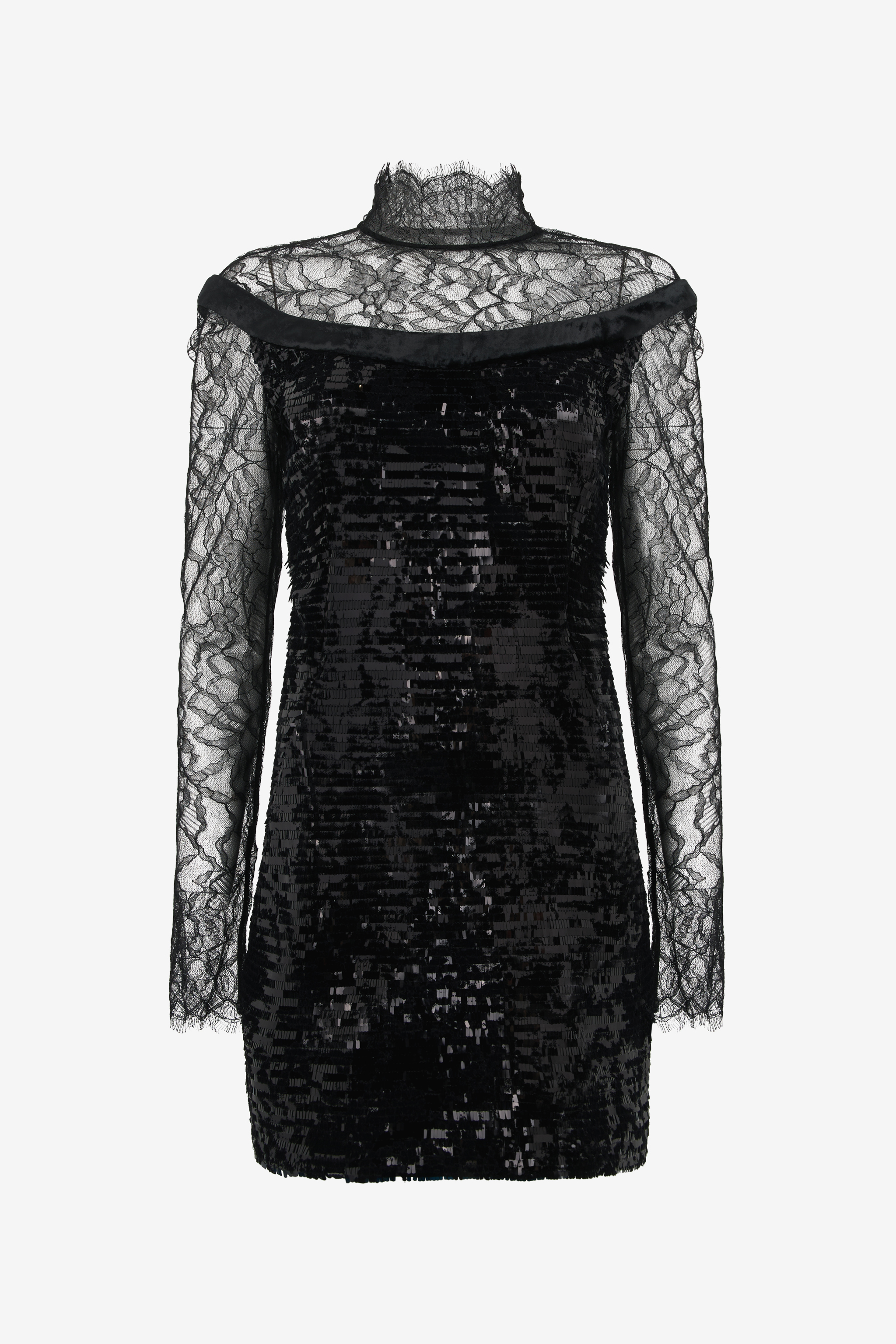 Roberto Cavalli Women's Black Dress In Lace With Sequins