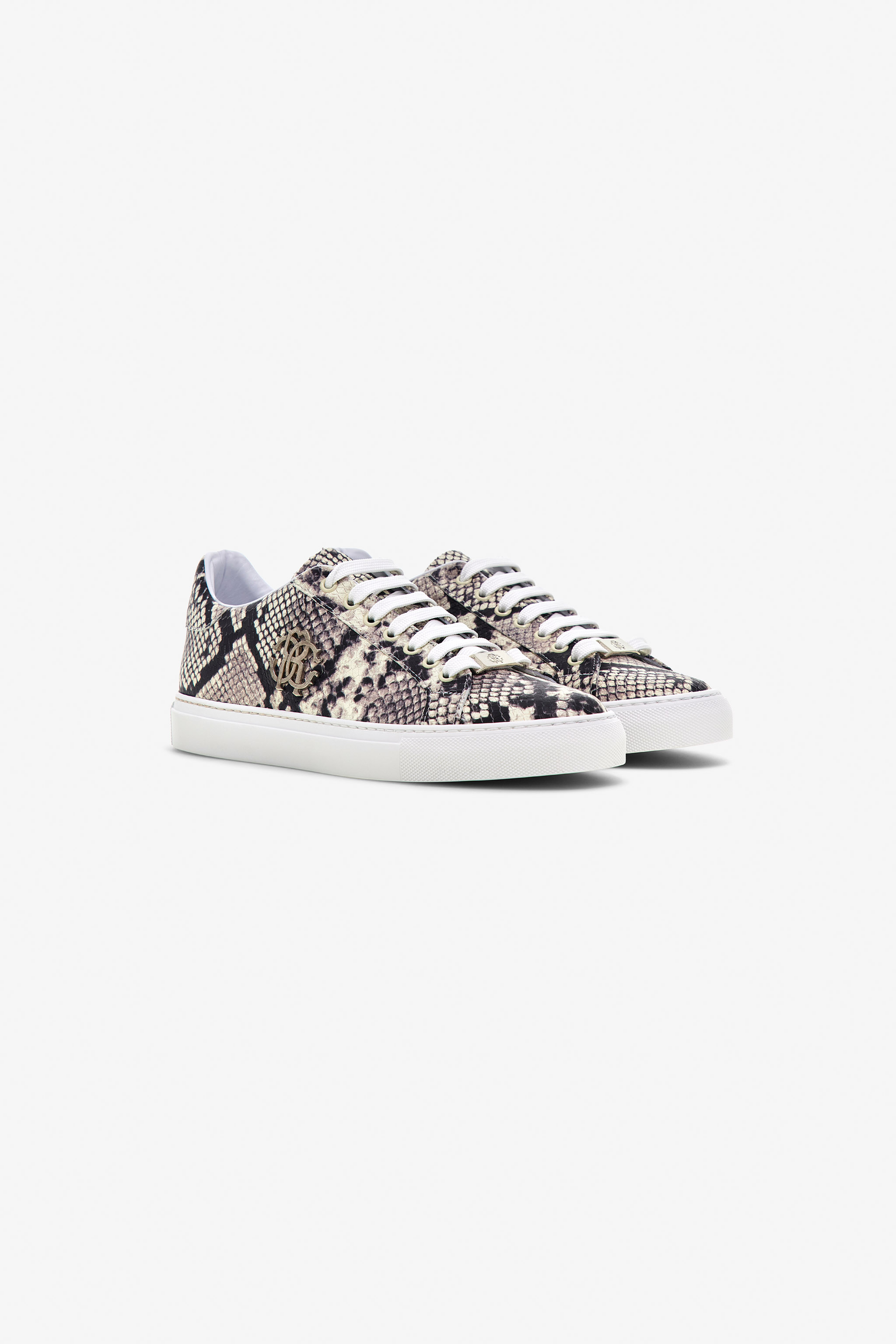 Roberto Cavalli Python Print Sneakers In Print Python/python