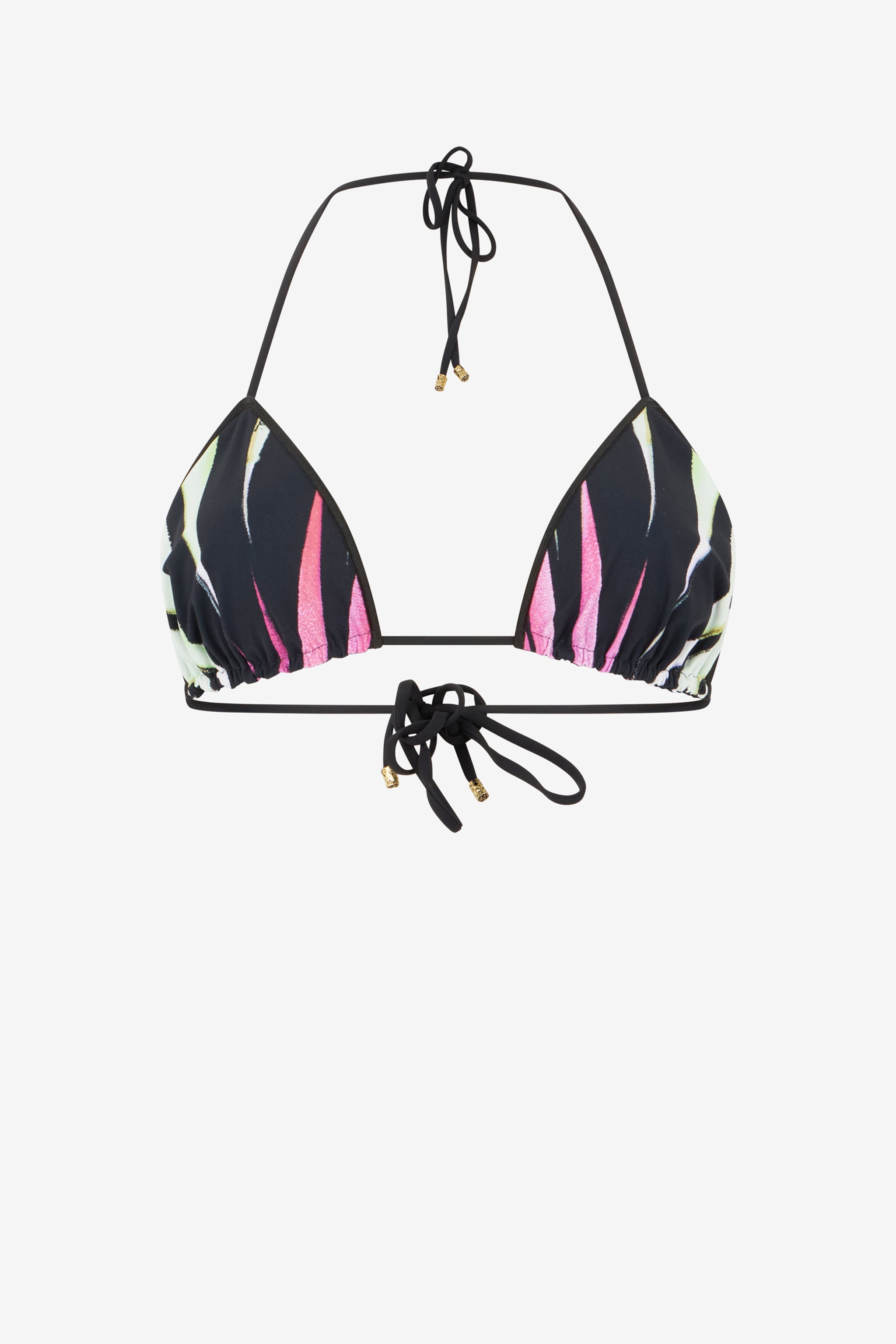 Roberto Cavalli Ray Of Paradise Print Triangle Bikini Top