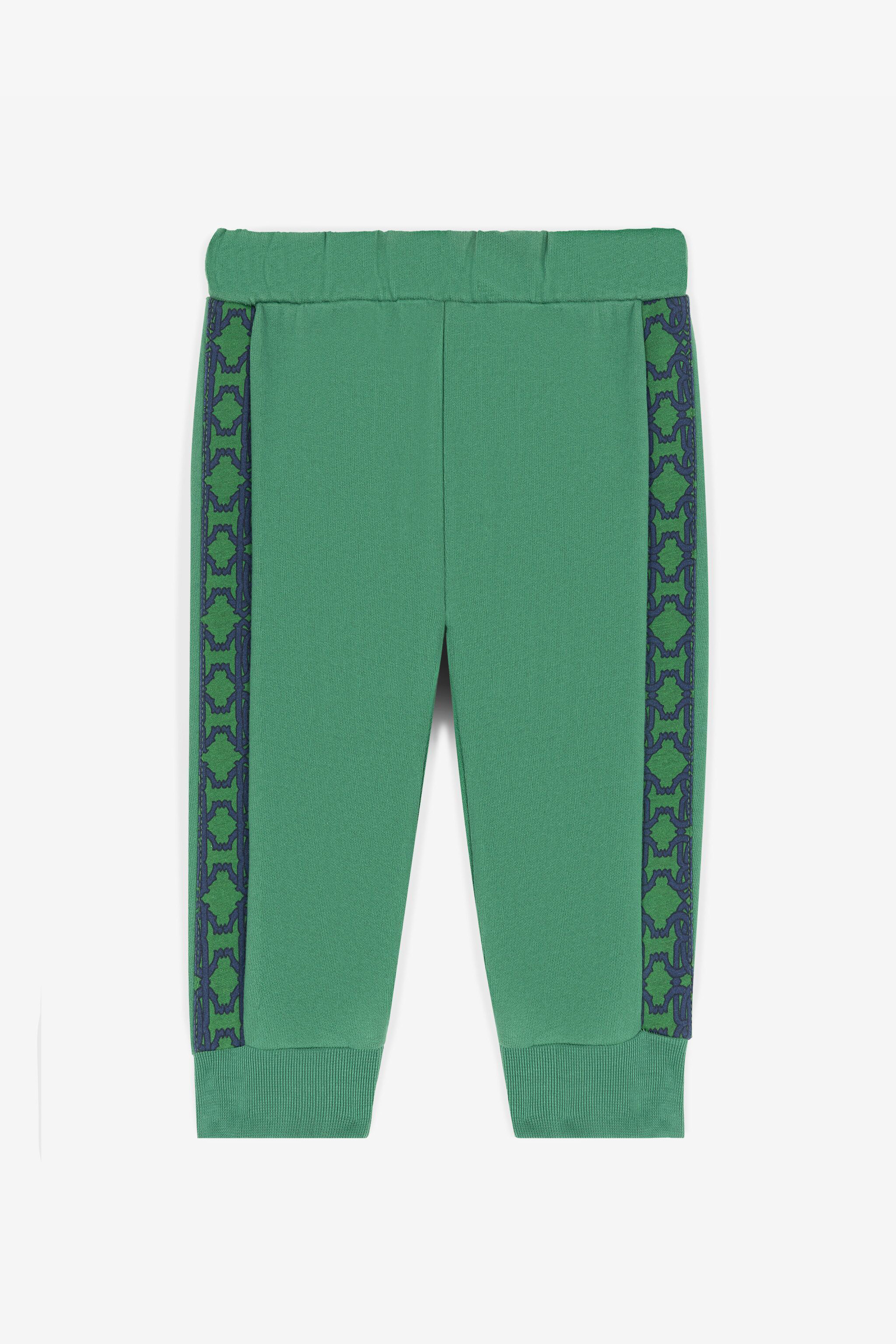 Roberto Cavalli Rc Monogram-print Cotton Sweatpants In Green