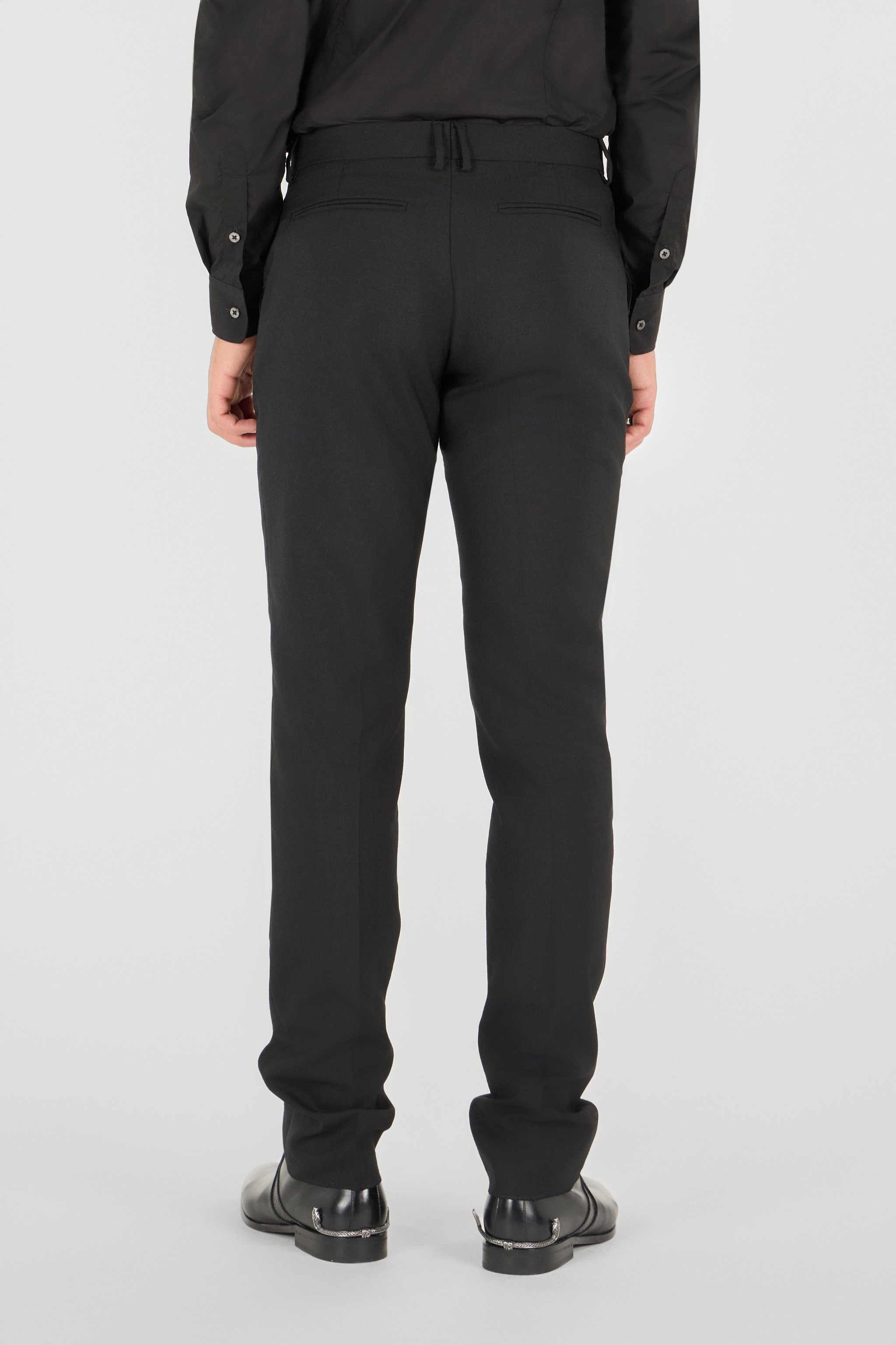 Roberto Cavalli Tiger Tooth Tailored Trousers In Black