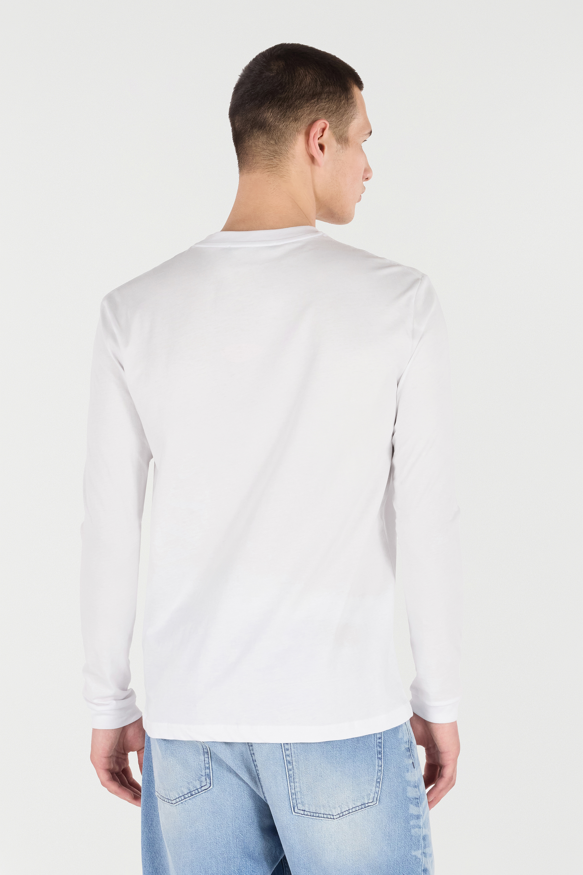 Roberto Cavalli Long-sleeved T-shirt With Monogram Rc In White