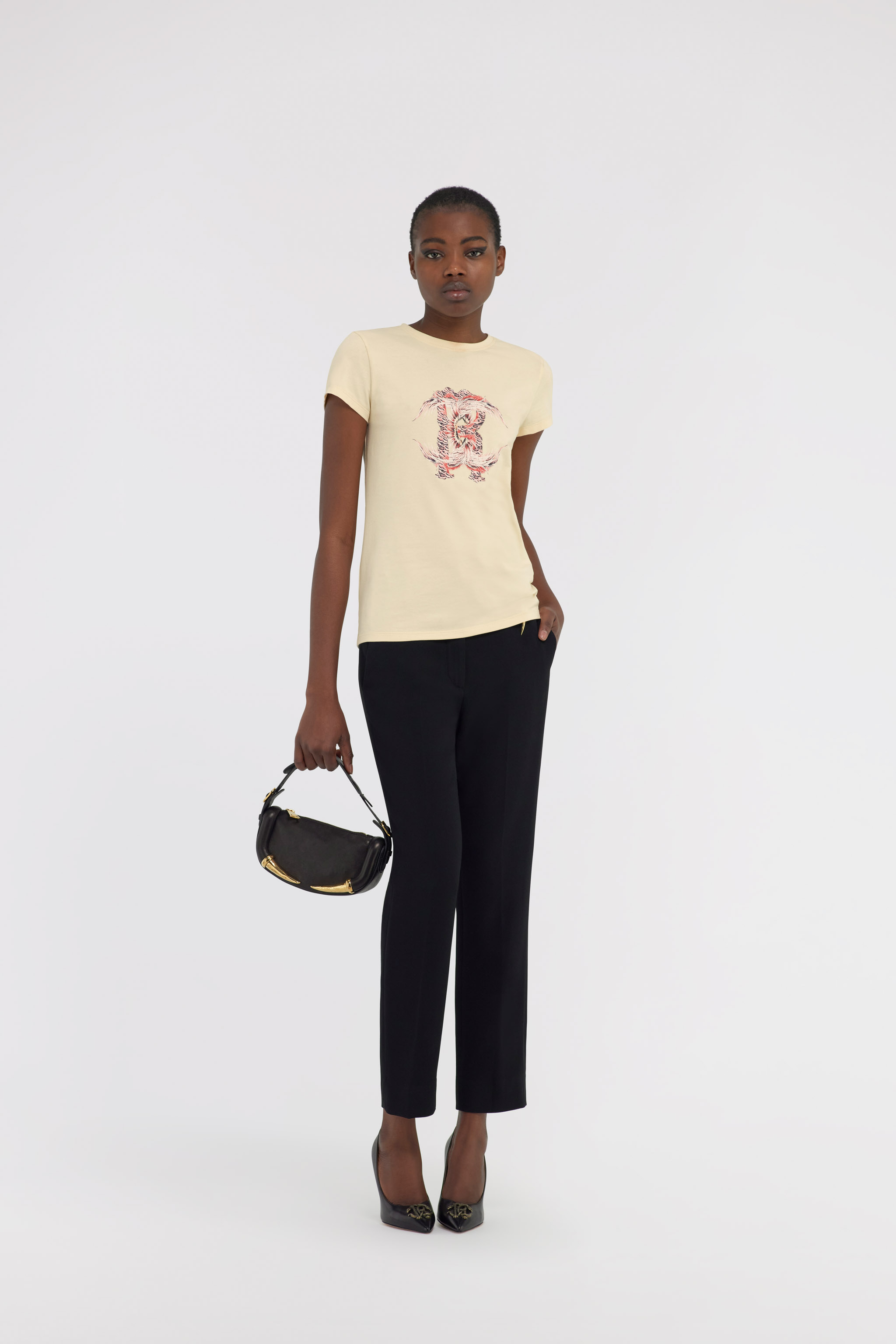 ROBERTO CAVALLI T-SHIRT MIT MONOGRAM RC 