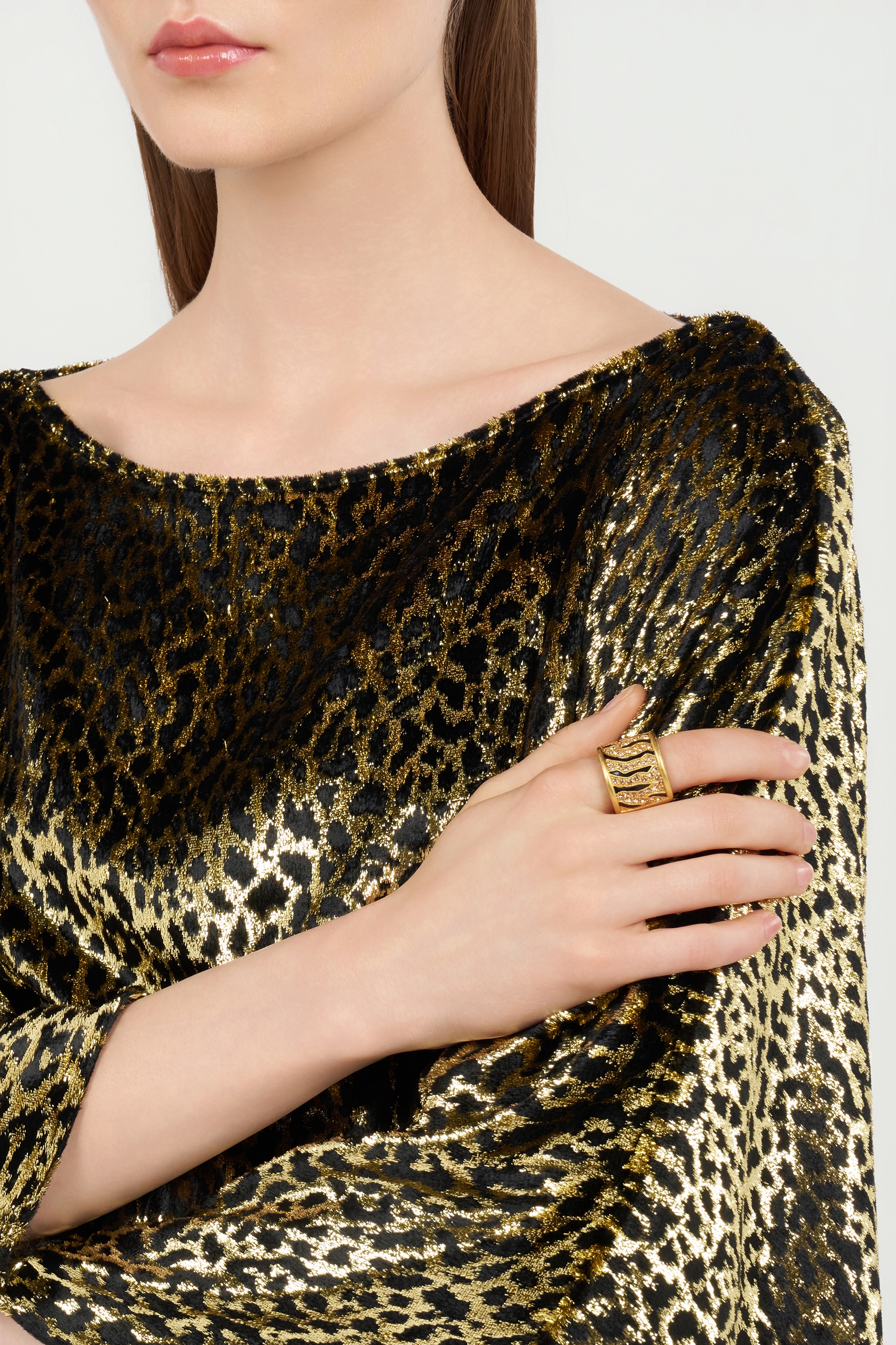 Roberto Cavalli Gold-Tone Roar Ring | Thumbnail 2