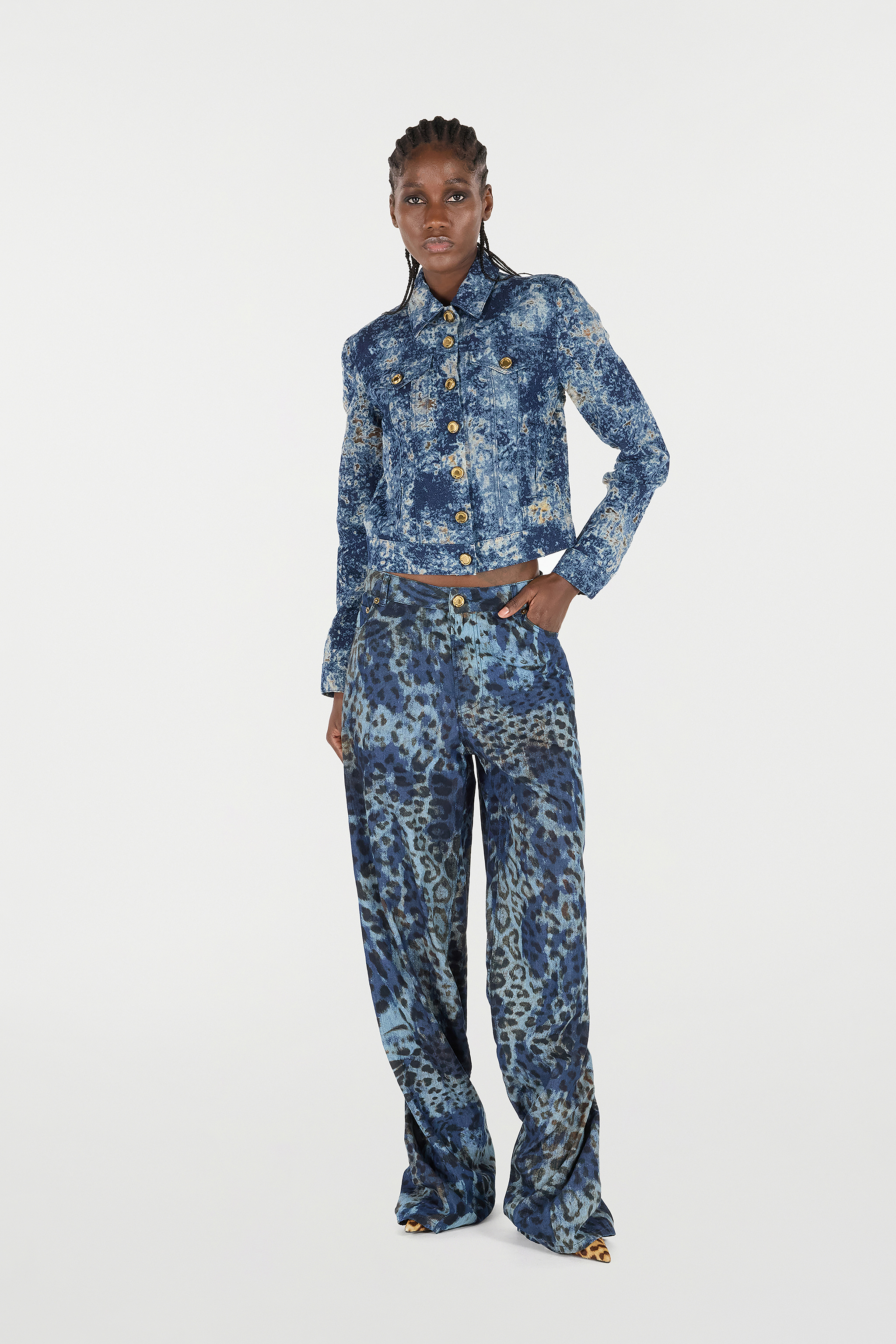 Jeans With Jaguar Skin Print