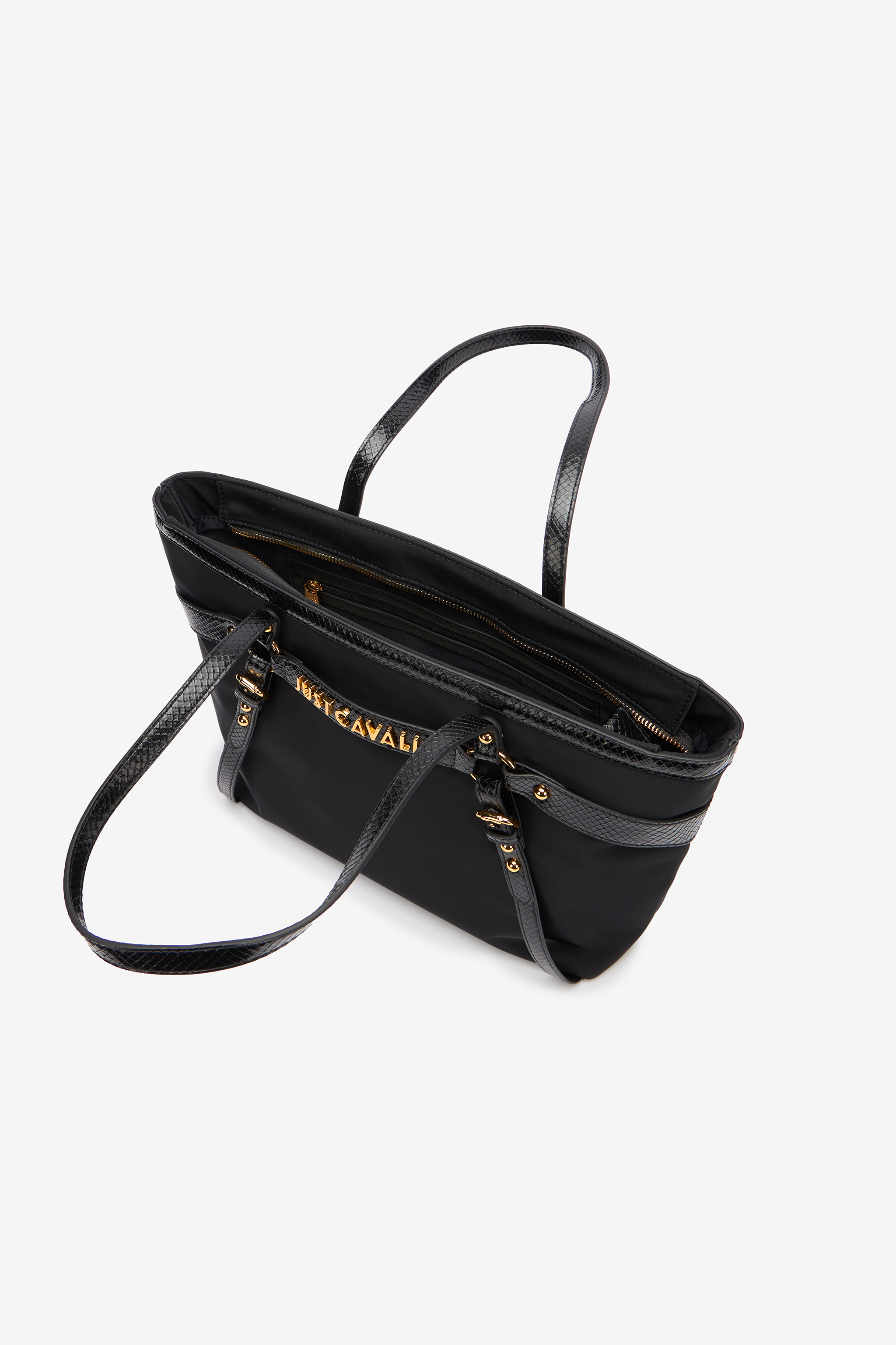 ROBERTO CAVALLI SHOPPER MIT RIEMCHEN