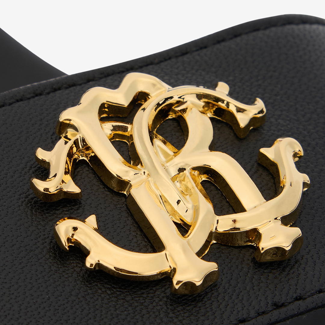 Black Sandal With Monogram RC