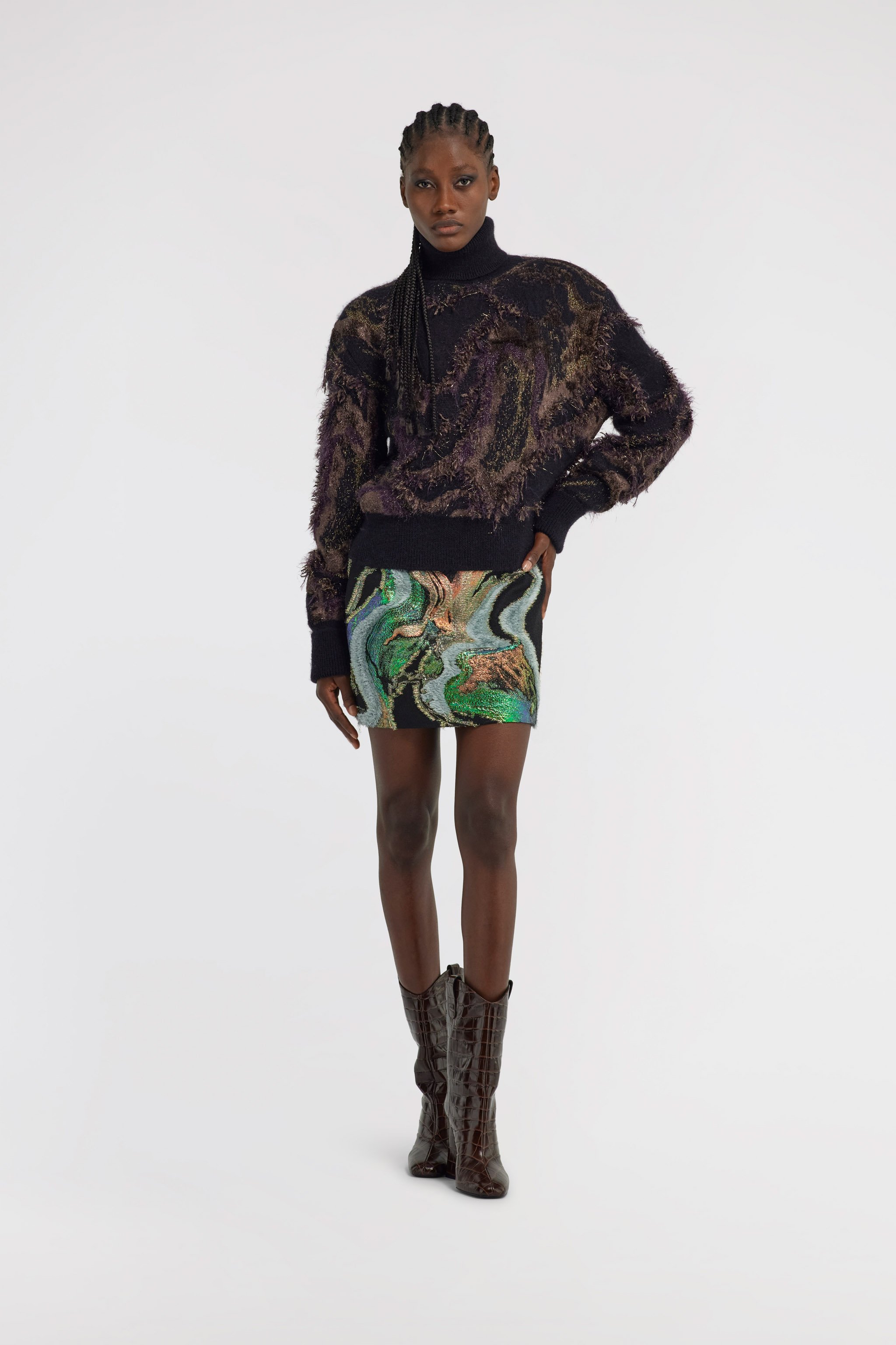 Roberto Cavalli Turtleneck Sweater In Black