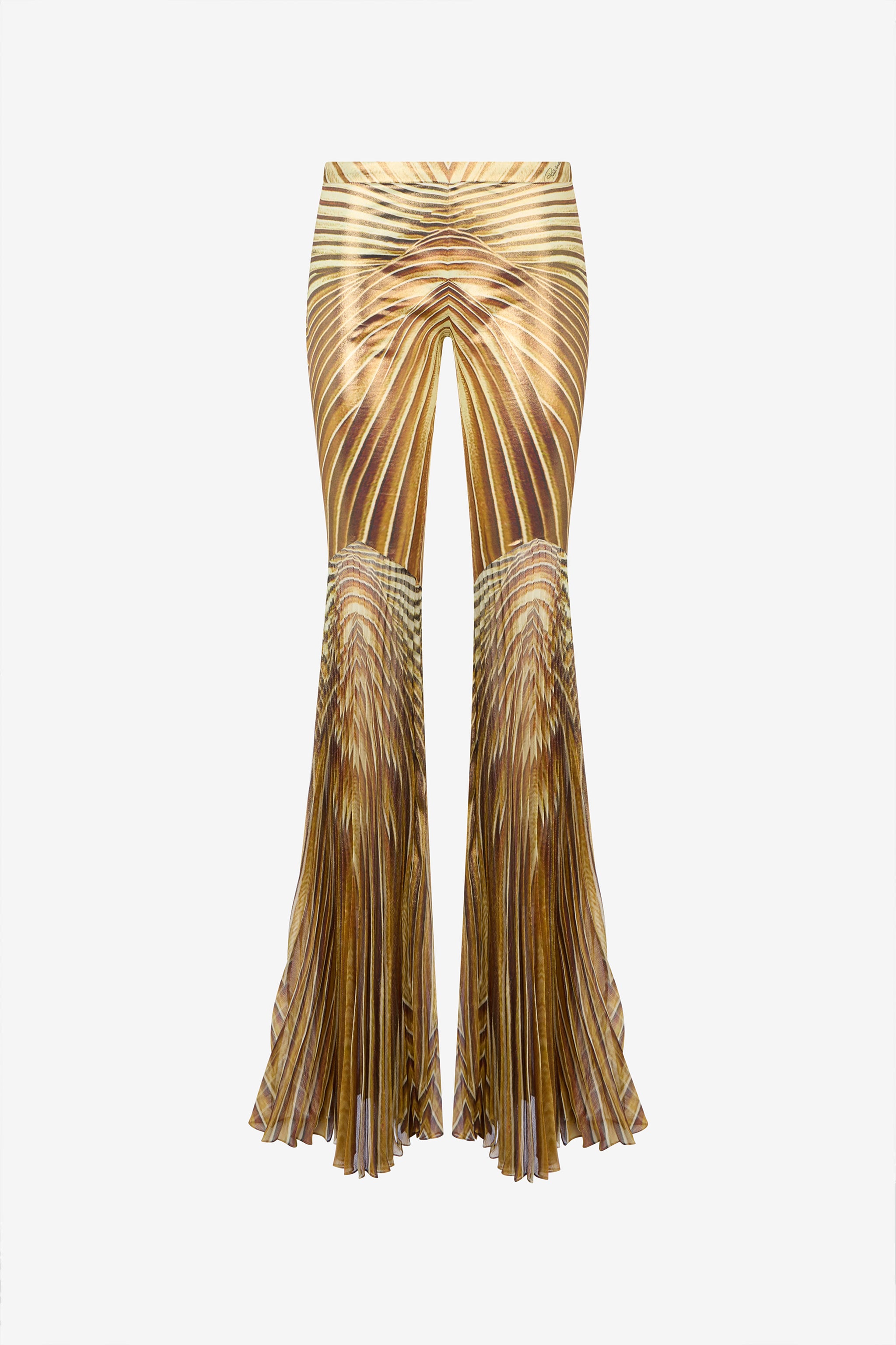 Roberto Cavalli Flared Trousers with Iside Print