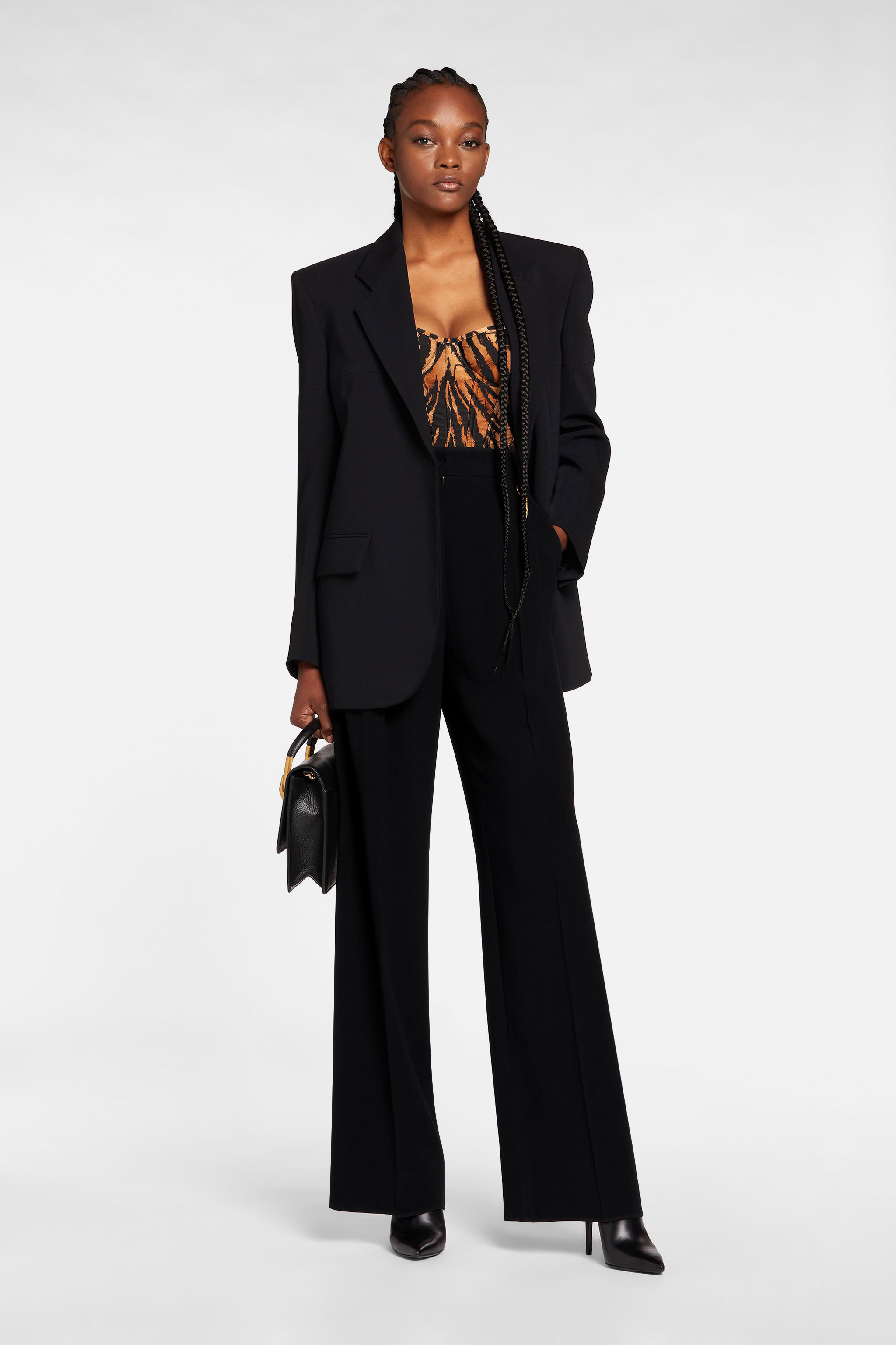 Straight-leg tailored trousers