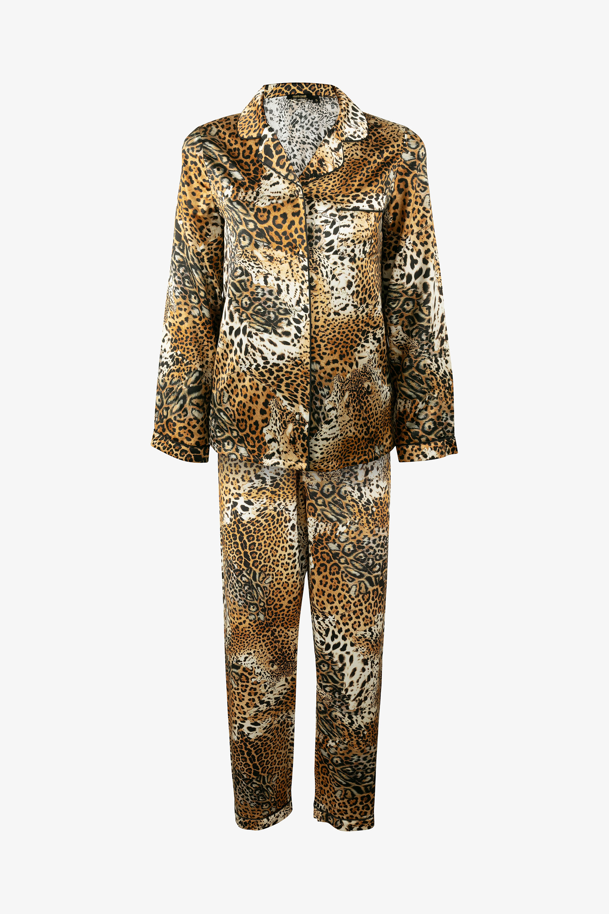 Roberto Cavalli Women's ’S Silk Pajamas With Jaguar Skin Print - Pajamas Jaguar Skin