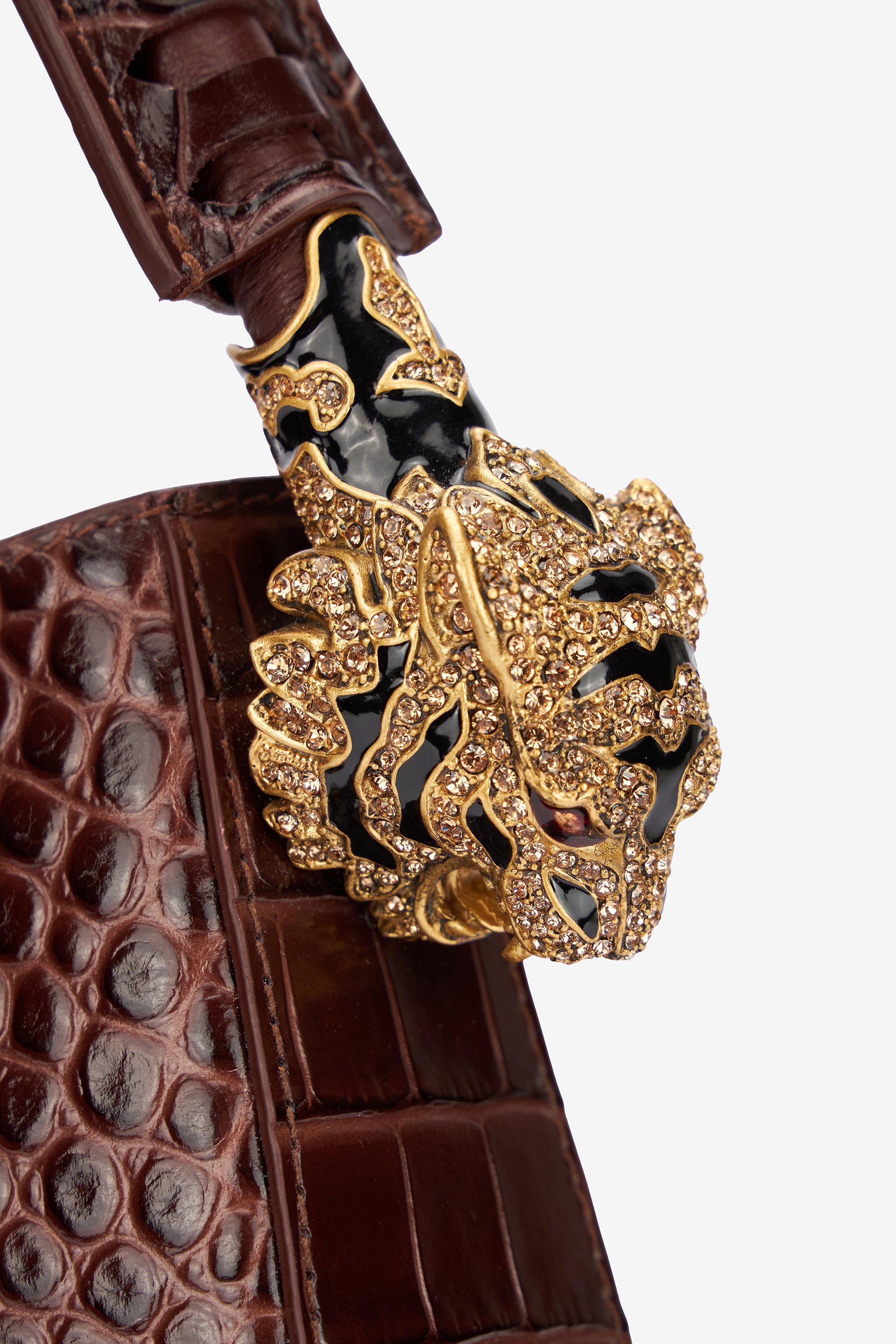 ROBERTO CAVALLI HOBO ROAR BAG MIT KROKO-PRINT 