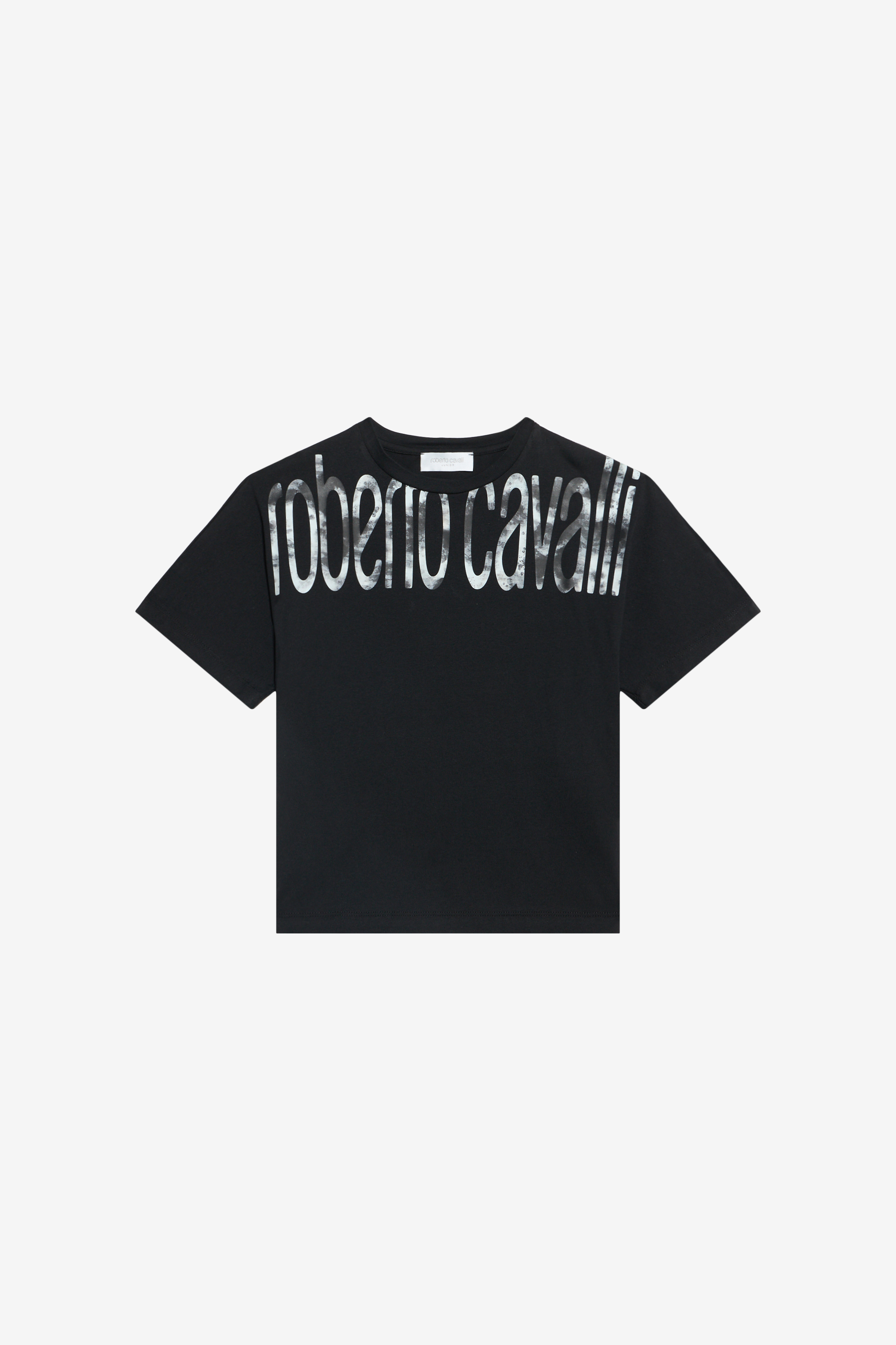 Roberto Cavalli Cotton T-Shirt With Logo Print - Male - Kids Short Sleeve T-Shirts - White - 8 Y | 128 Cm - Kids - Image 2