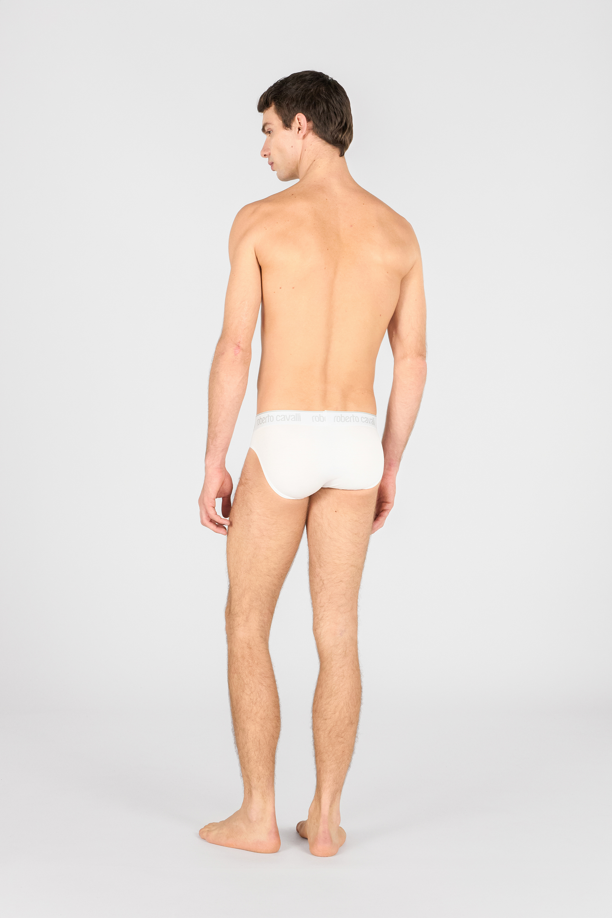 Roberto Cavalli Set Of Two Briefs With Logo Band In White