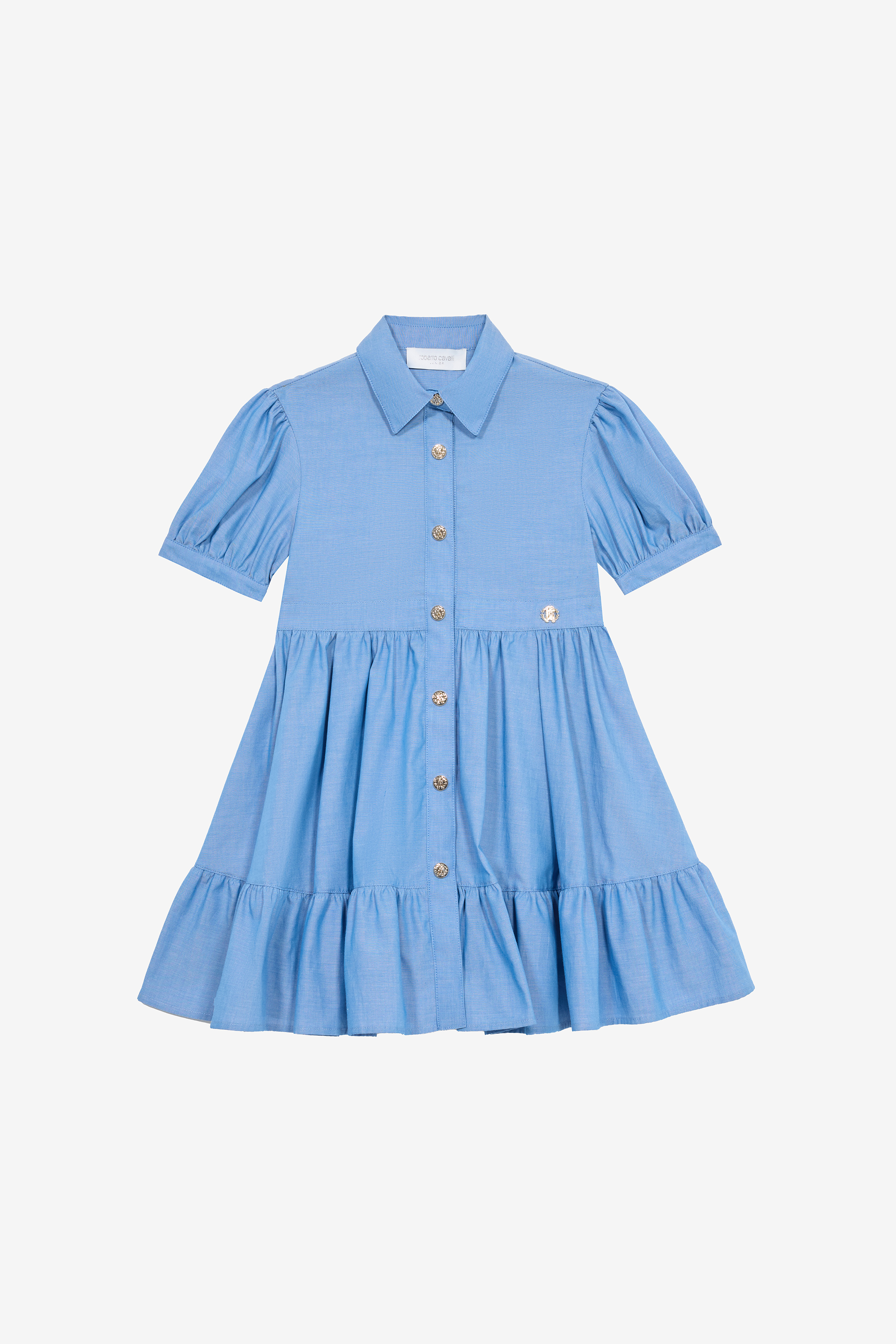 Roberto Cavalli Girls Light/Blue Cotton Shirt Dress - S (4-16Y)