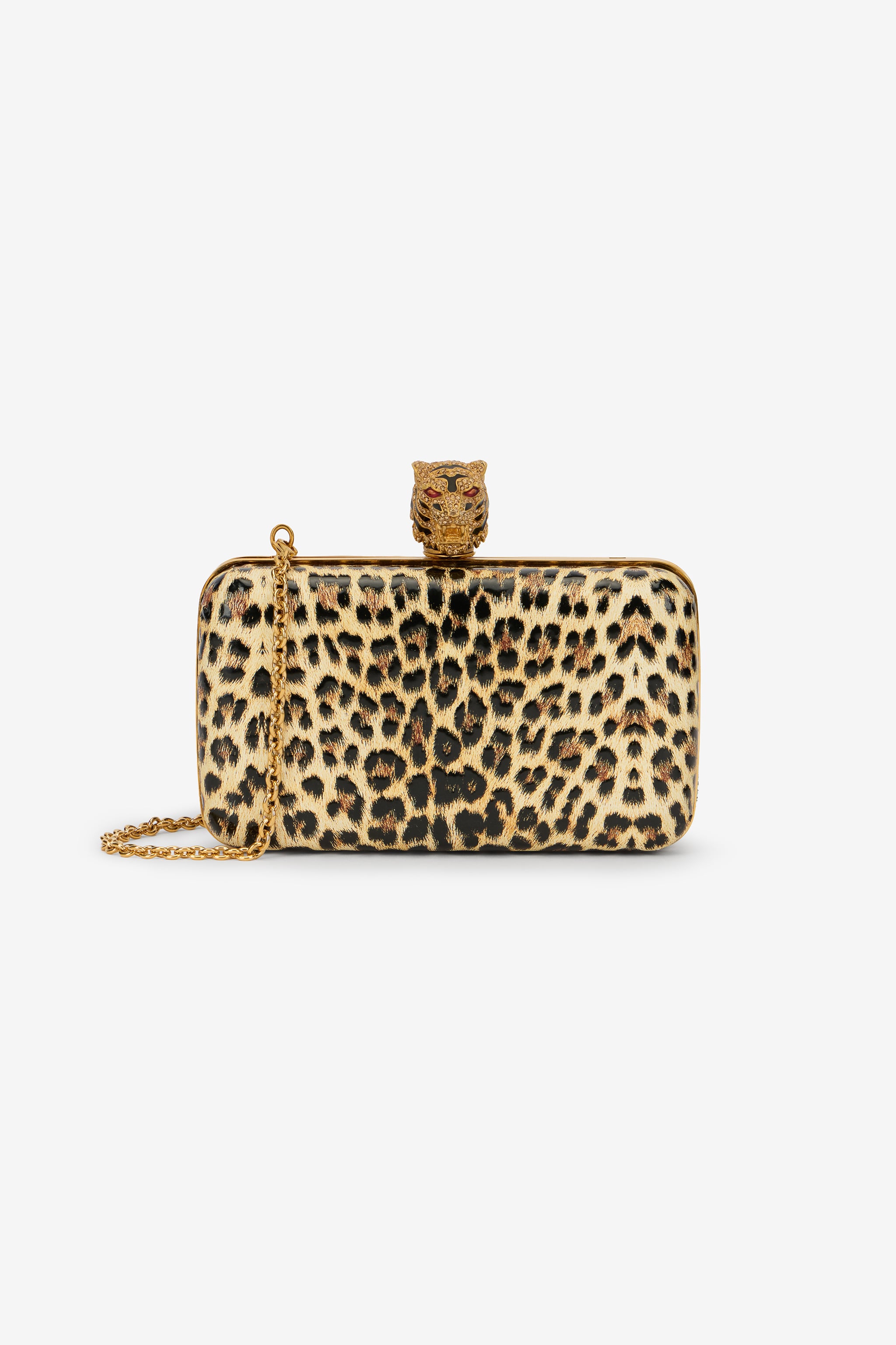 Leopard Print Roar Clutch Bag in JAGUAR SKIN for Women | Roberto
