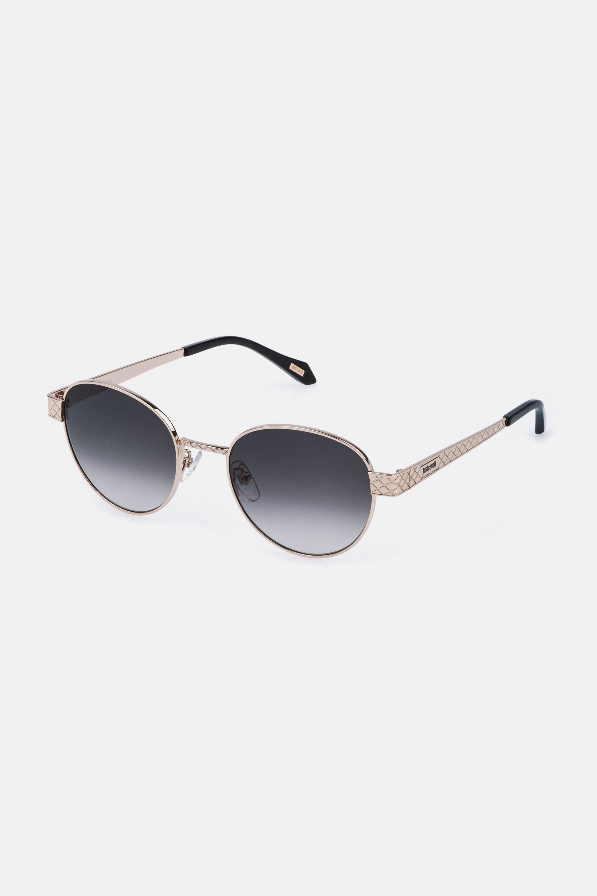 Roberto Cavalli Unisex Geometrical Metal Frame - Sunglasses Shiny Total Rose Gol