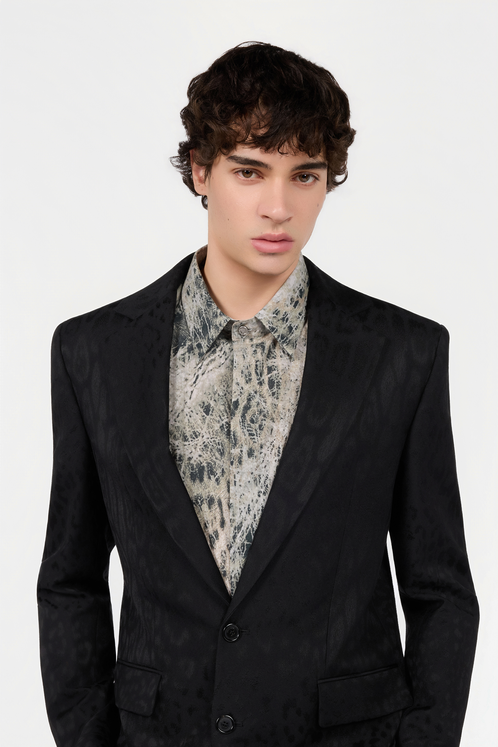 Roberto Cavalli Black Jacquard Tailored Jacket | Thumbnail 4