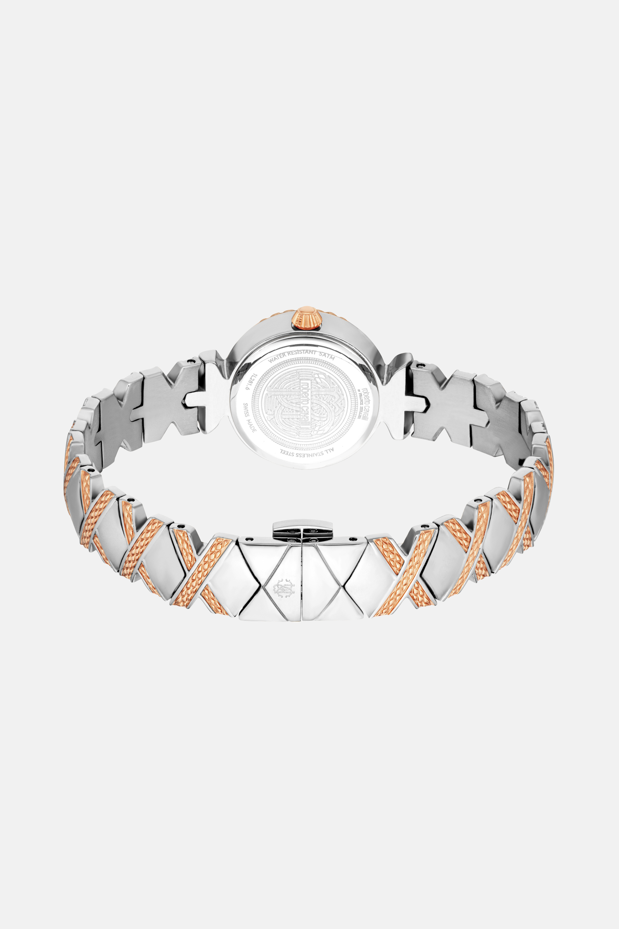  Roberto Cavalli Roberto Cavalli By Franck Muller Snake Core Watch - Female Watches Silver & Rose Gold Unica 