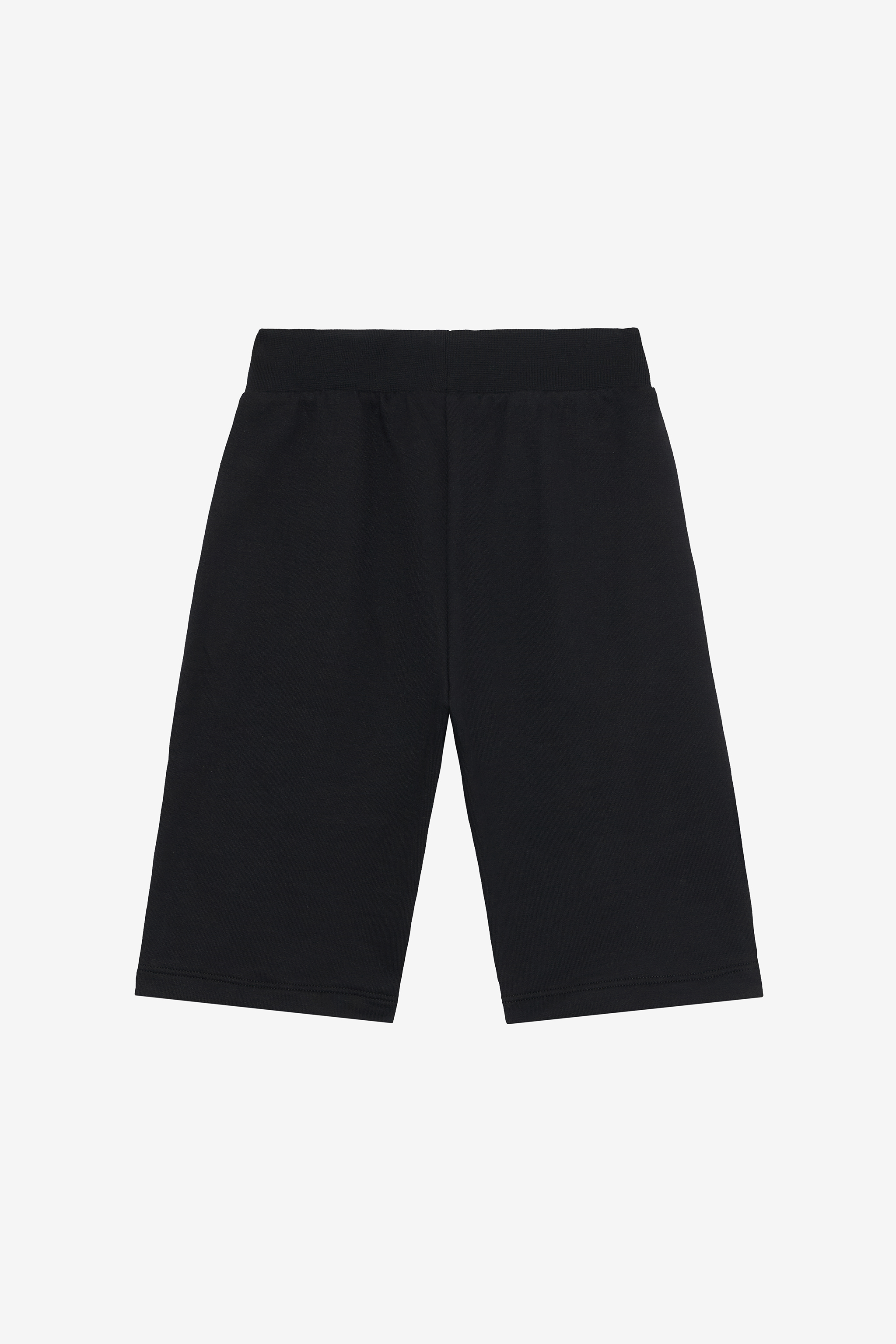 Black Bermuda Shorts with Logo and RC Monogram