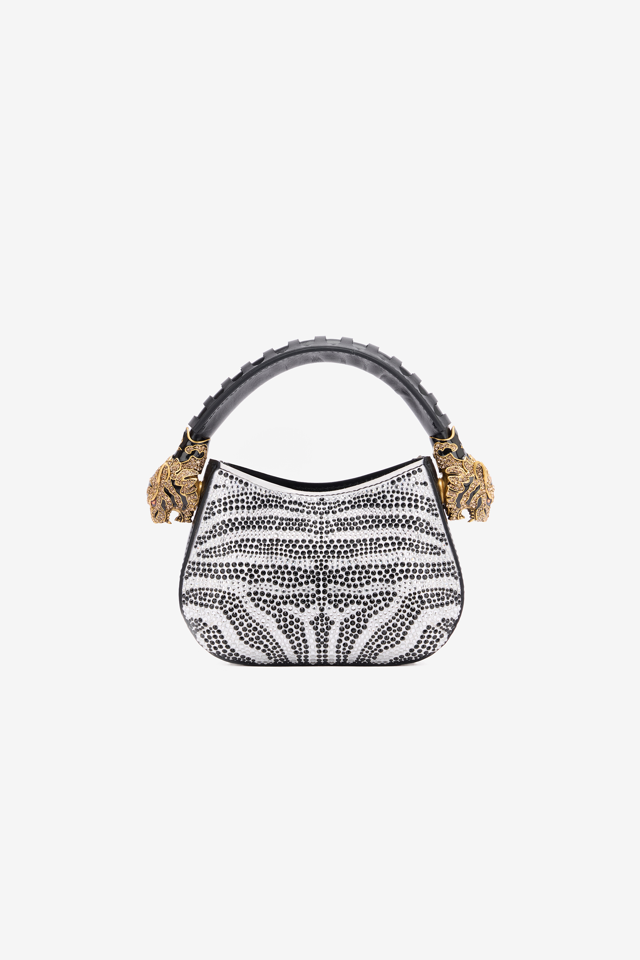 ROBERTO CAVALLI MINI ROAR BAG MIT MOTIV ZEBRA AUS STRASS