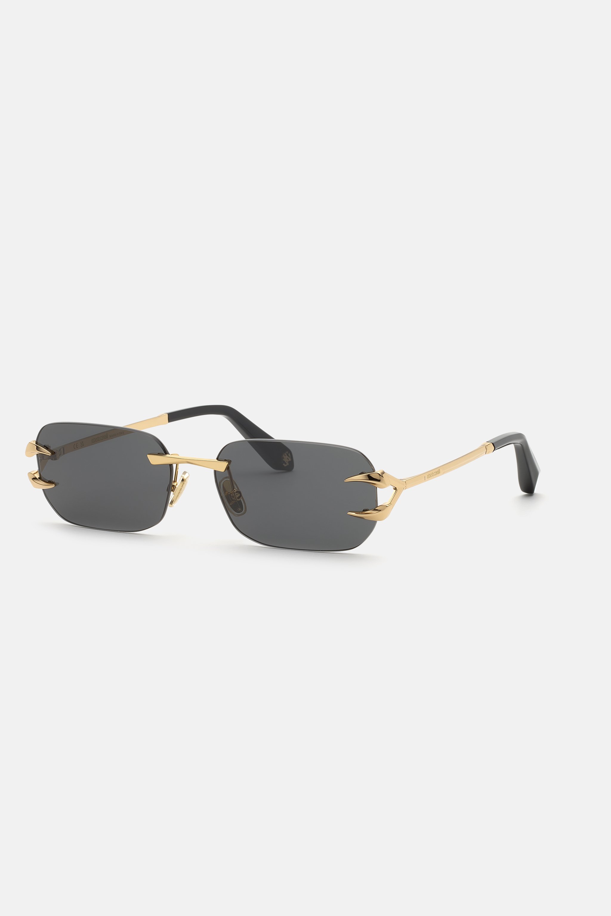 Roberto Cavalli Metal Rimless Sunglasses In Gold