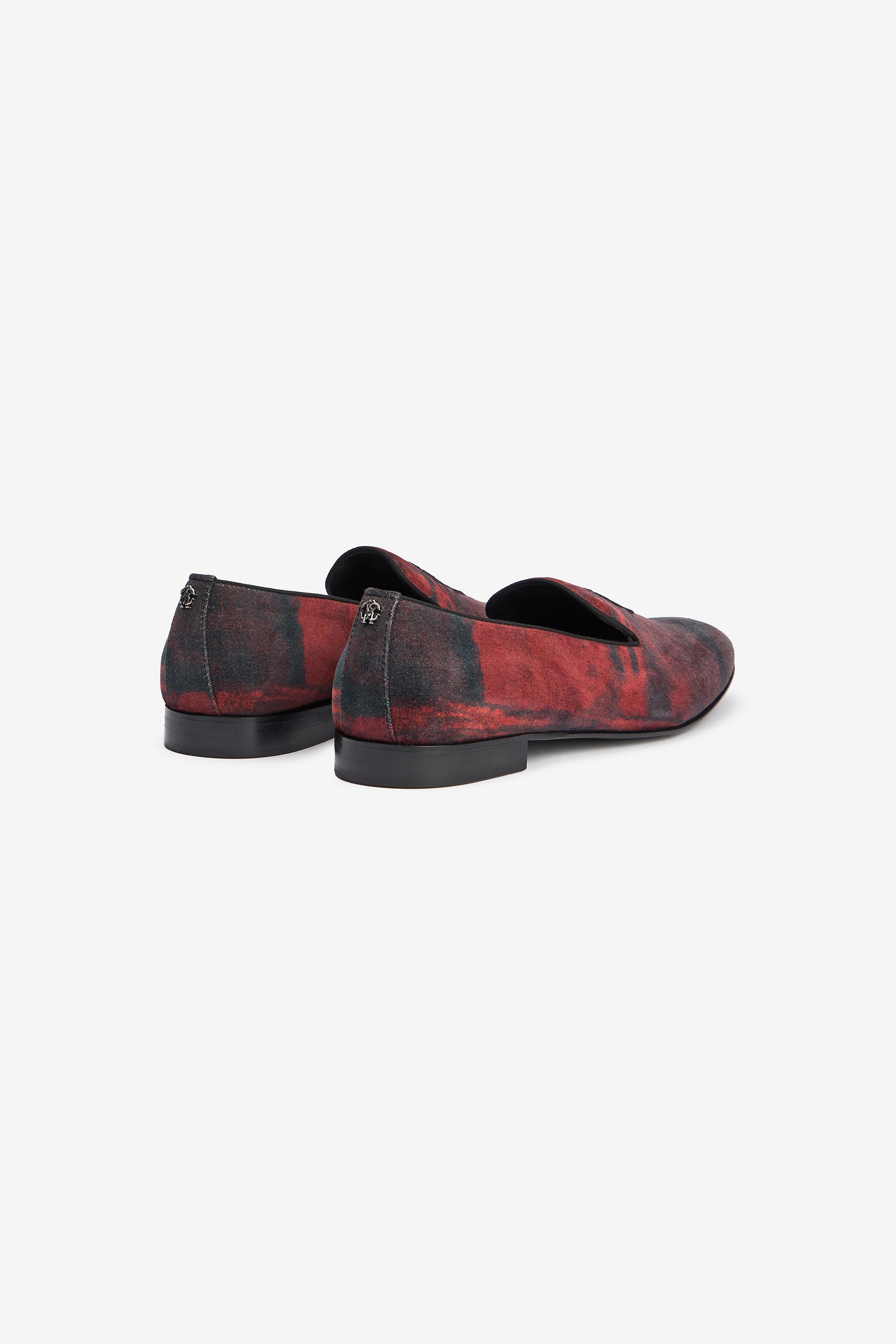  Roberto Cavalli Oriental Red Slipper With Mirror Snake Monogram - Male Promo Sale Fw2025 Oriental Red 41 