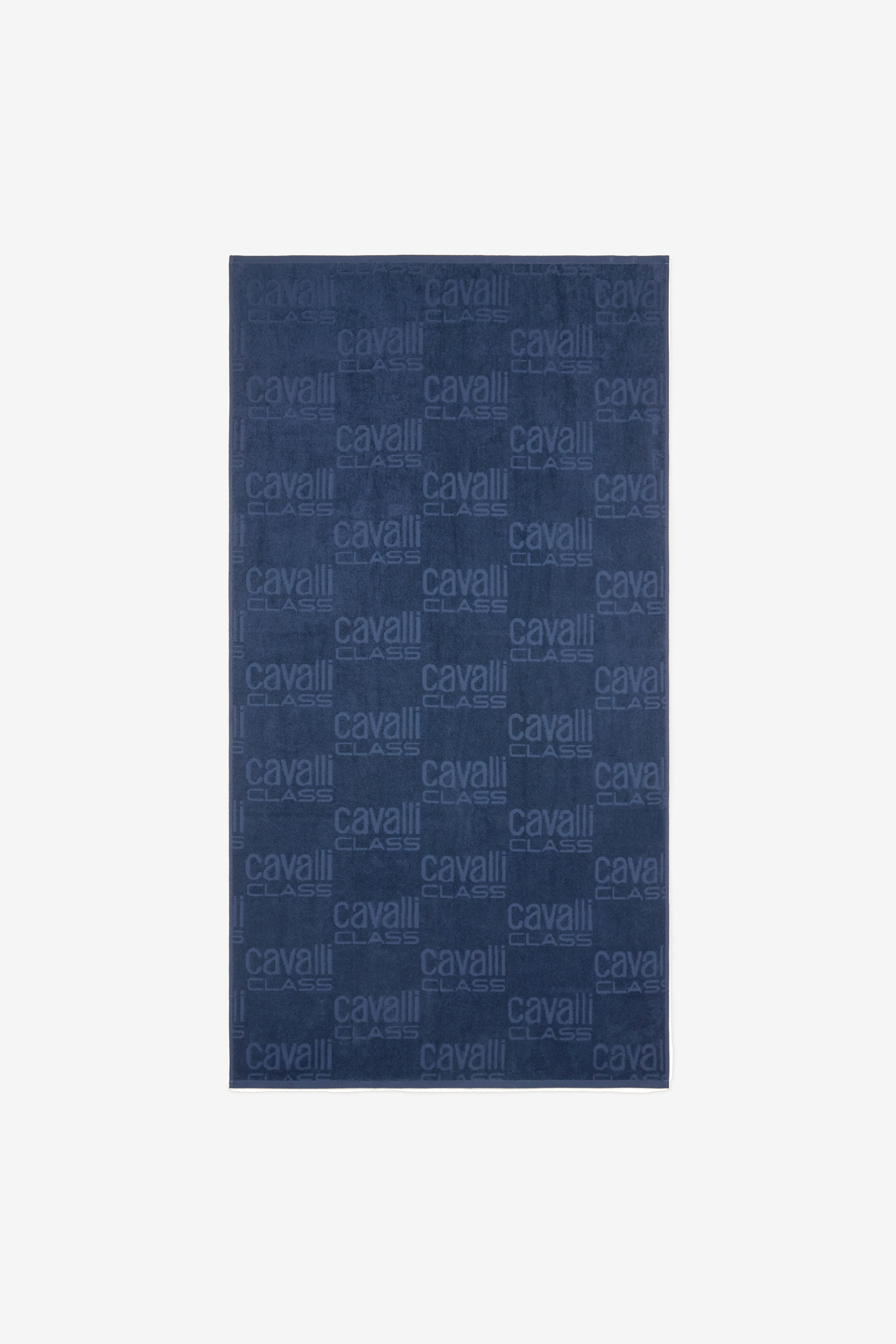 Roberto Cavalli Beach Towel With All-over Cavalli Class Logo