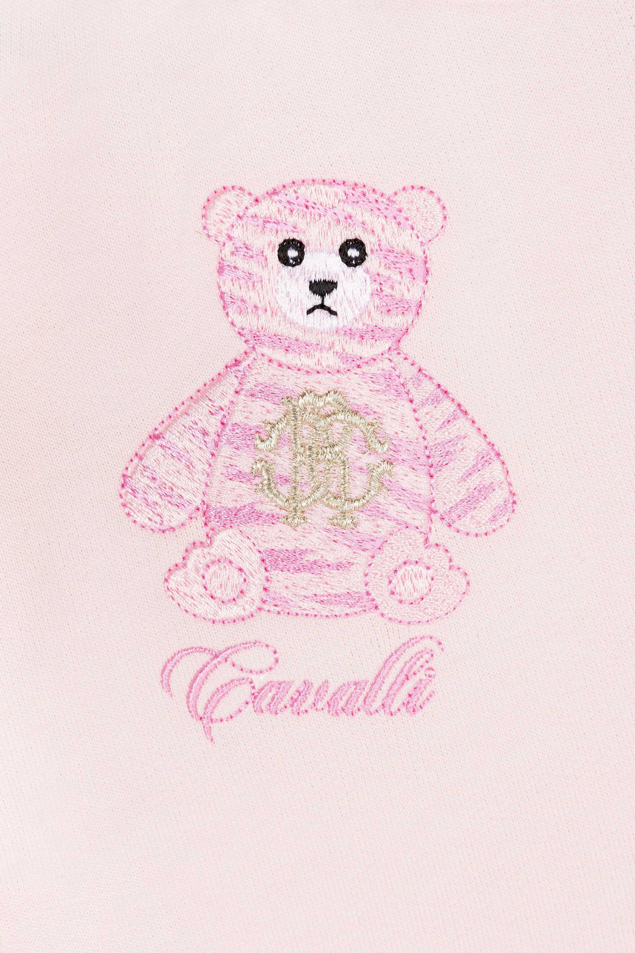 Roberto Cavalli Teddy Bear-embroidered Sweatpants In Pink