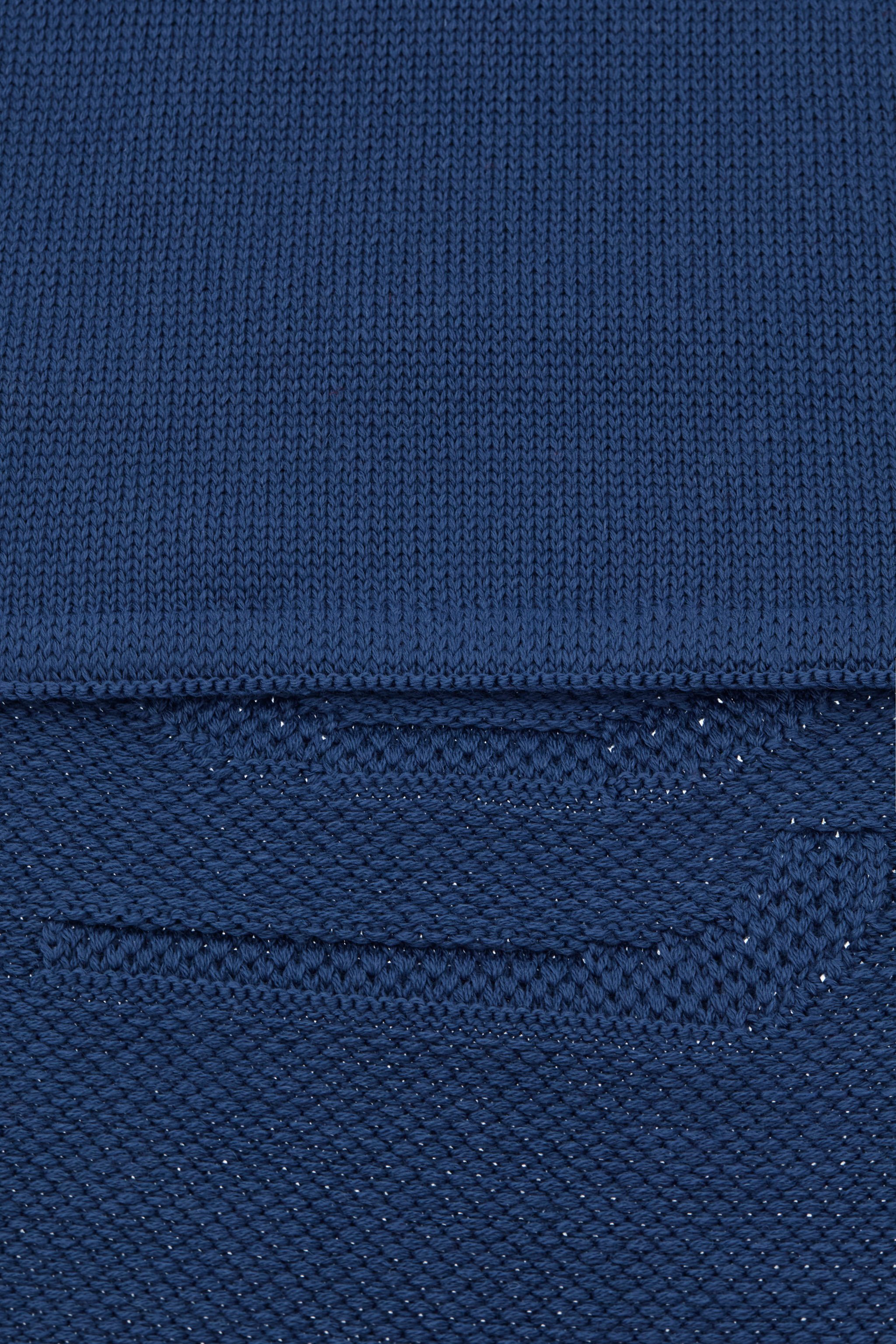 Shop Roberto Cavalli Wool Blend Scarf With Logo Workmanship In Dark Blue