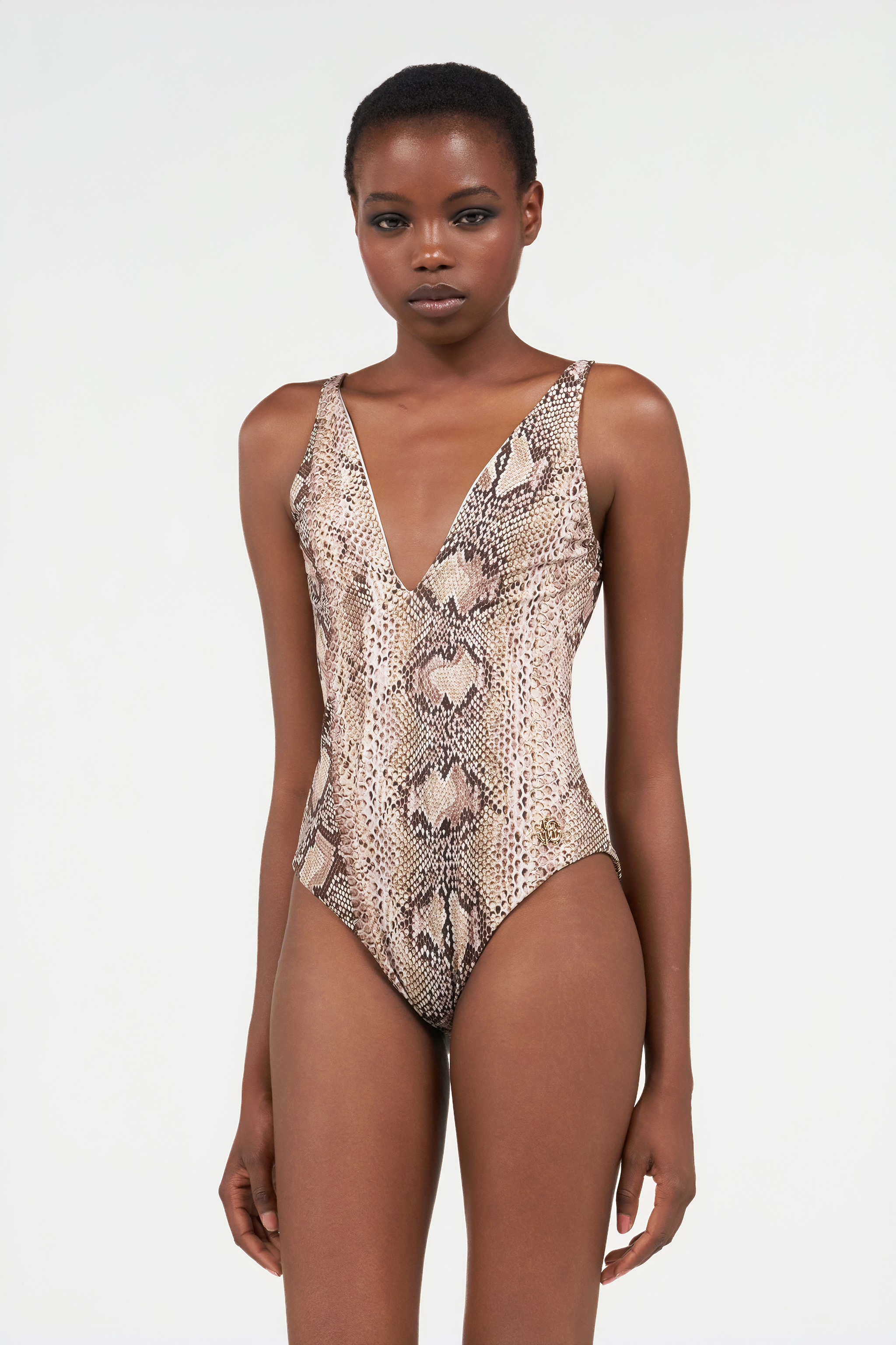  Roberto Cavalli Python Print Swimsuit - Female Ready To Wear Python M 