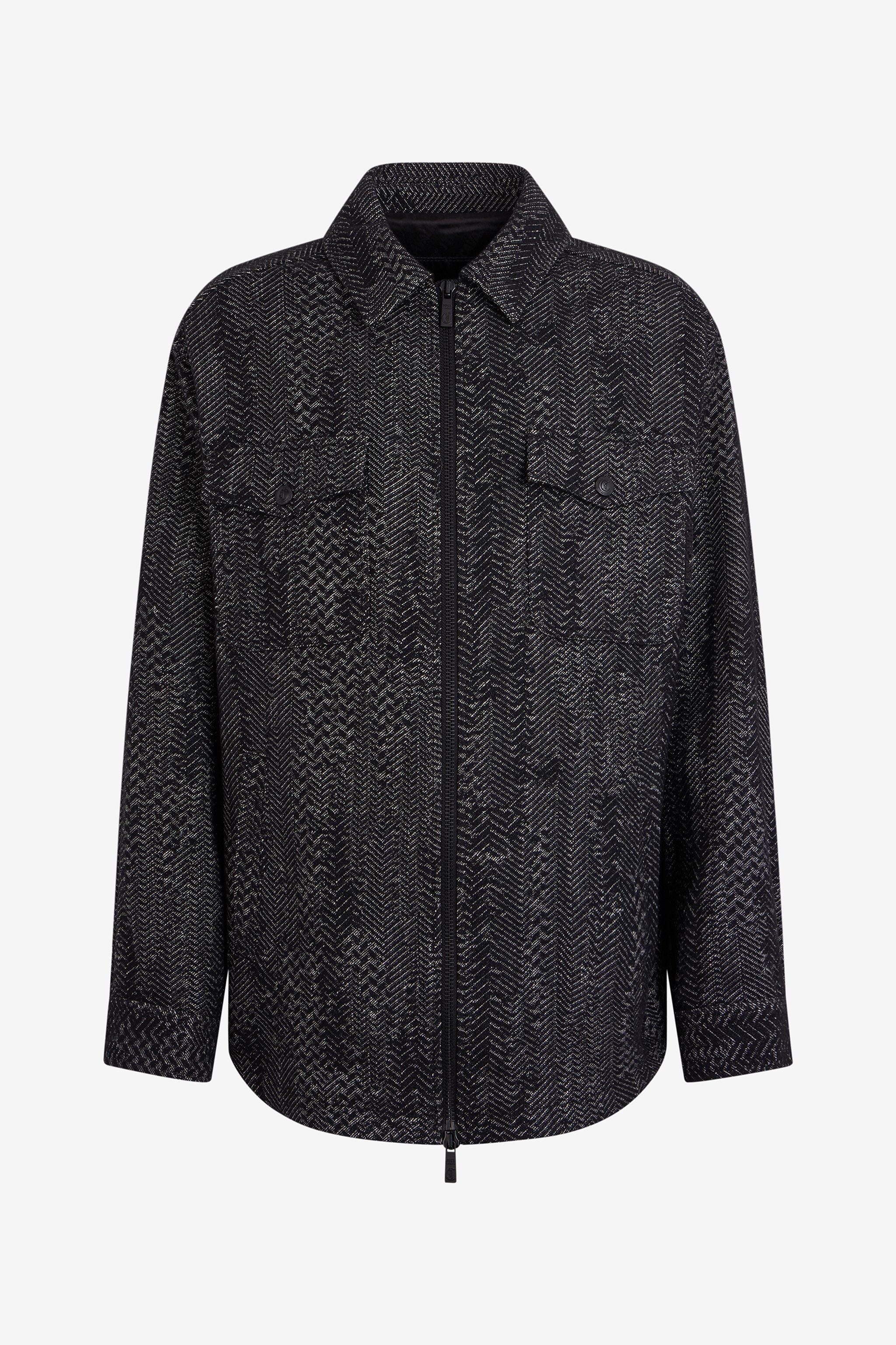 Cotton and Wool Zip Overshirt