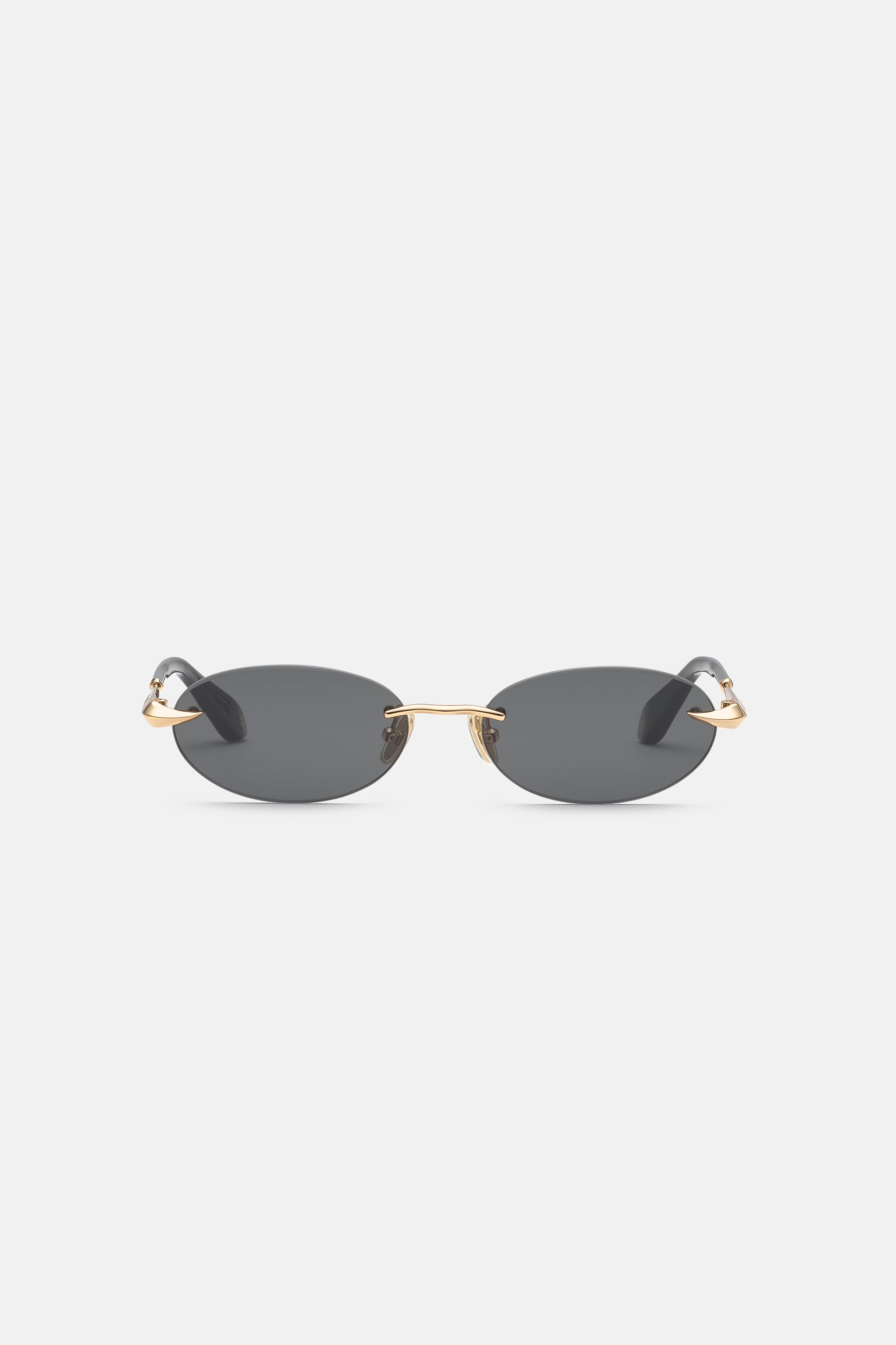 Roberto Cavalli Oval Rimless Sunglasses In Gray