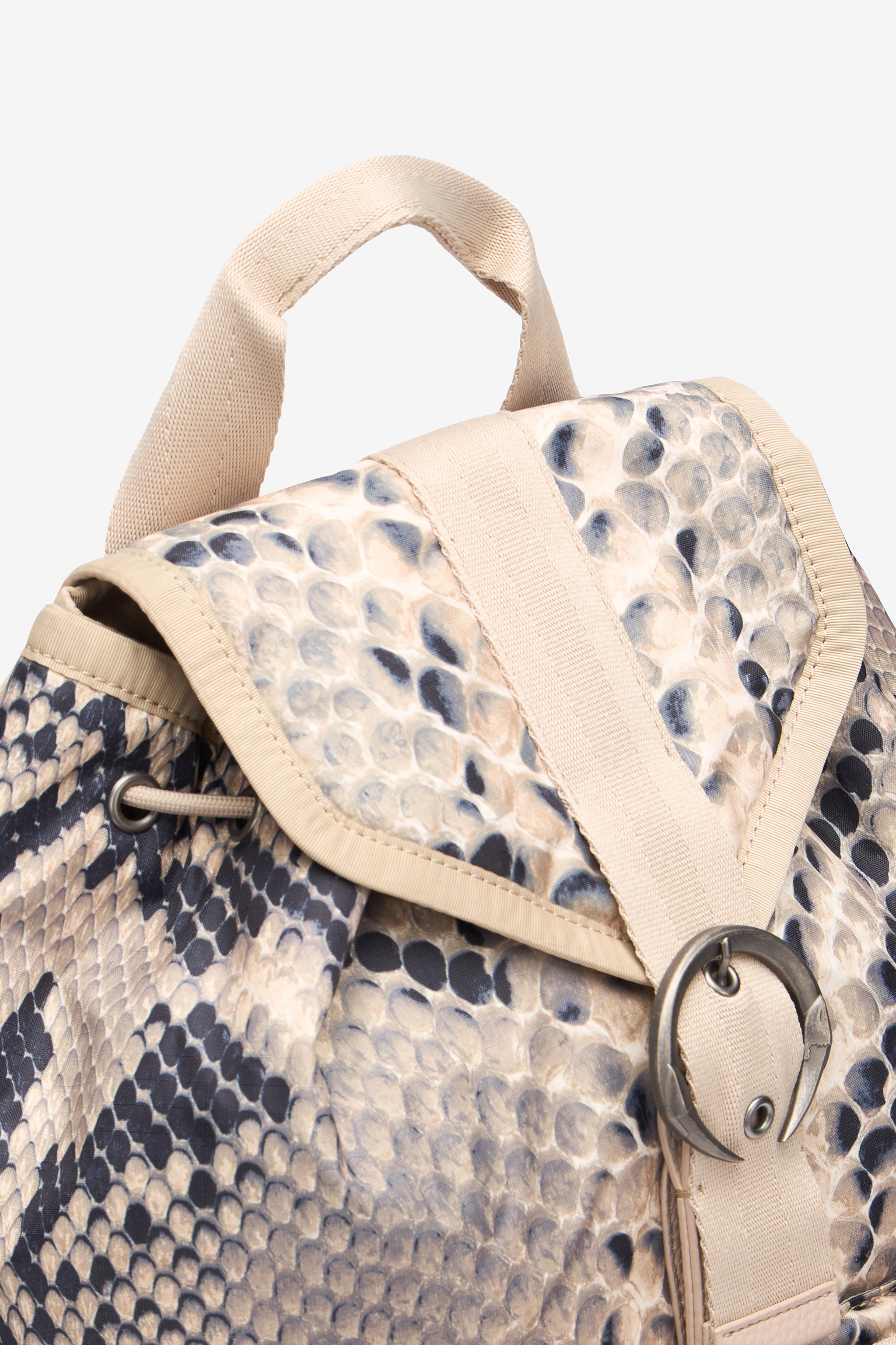 Roberto Cavalli Napoli Python Backpack In Brown