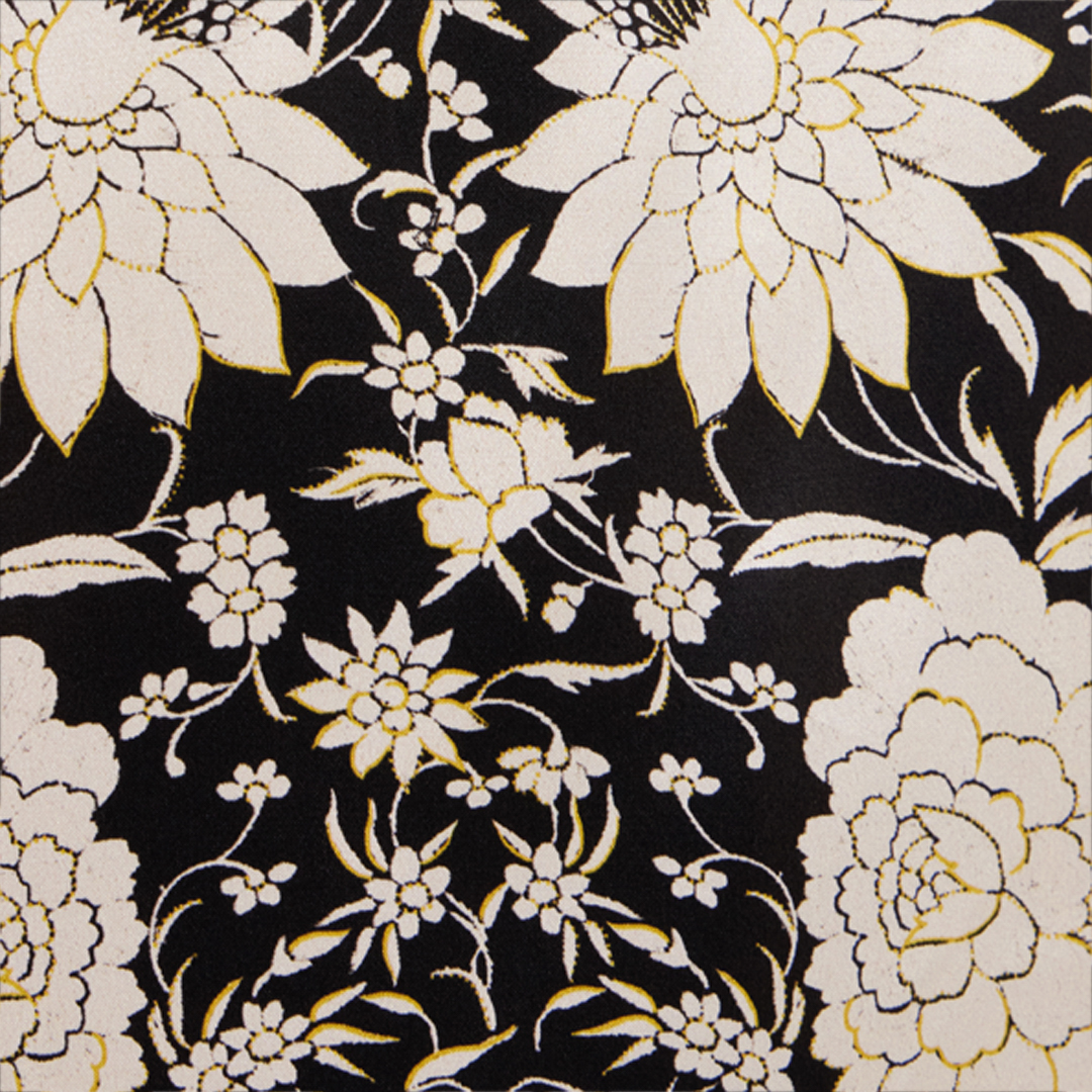 Roberto Cavalli Black And Ivory Floral Print Shirt In Multi