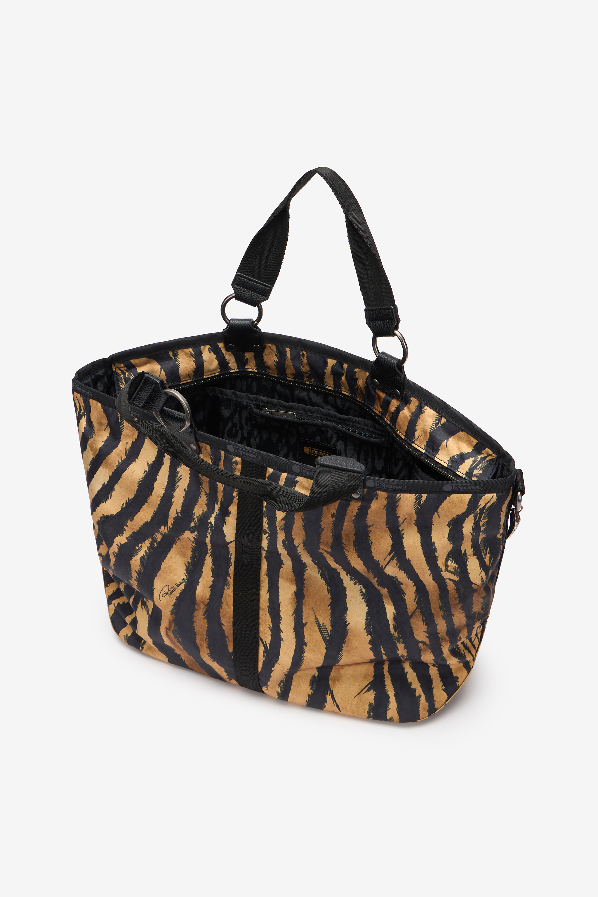 Roberto Cavalli Milano Bag In Light Brown/black