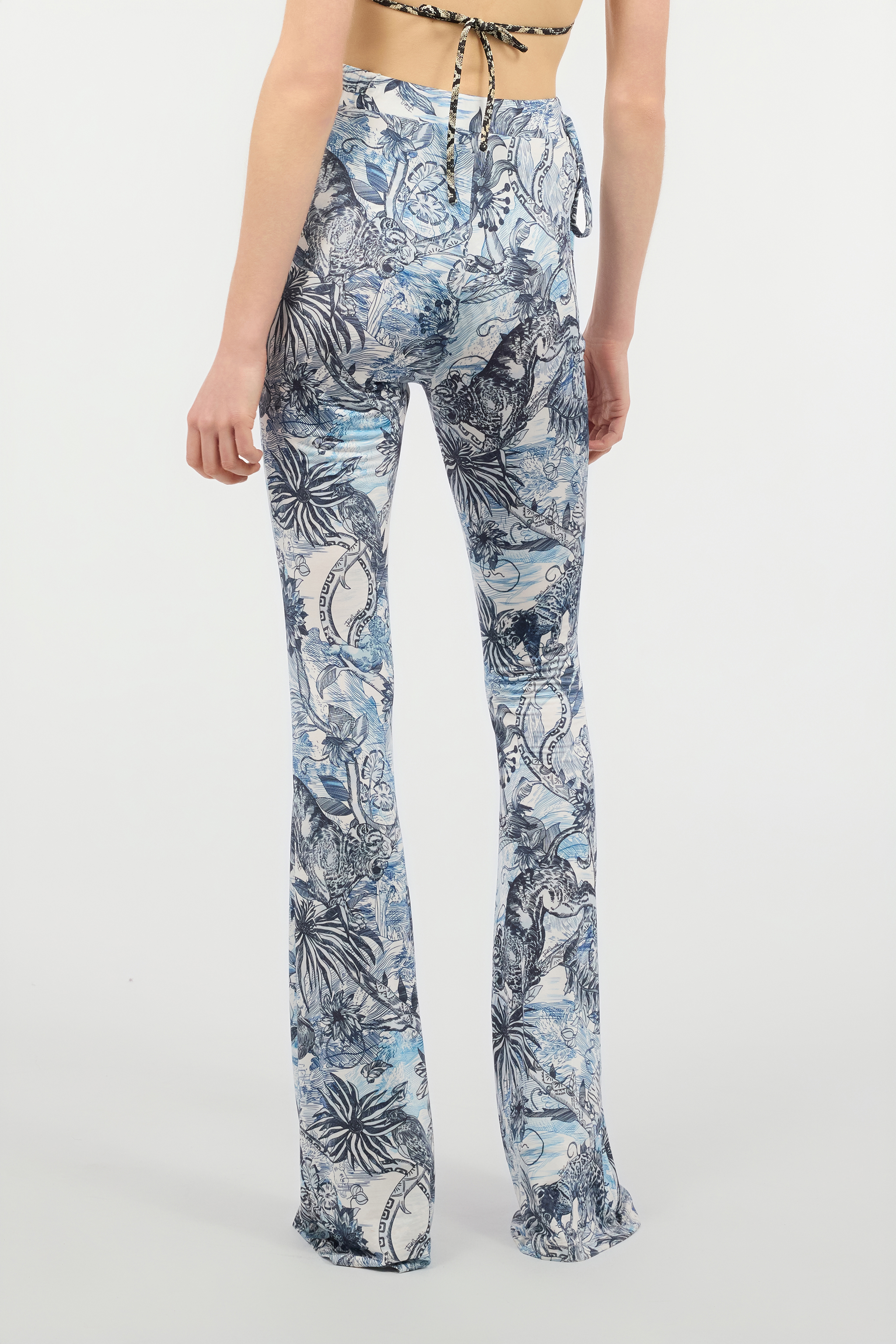 Flared Pants With All-Over Print