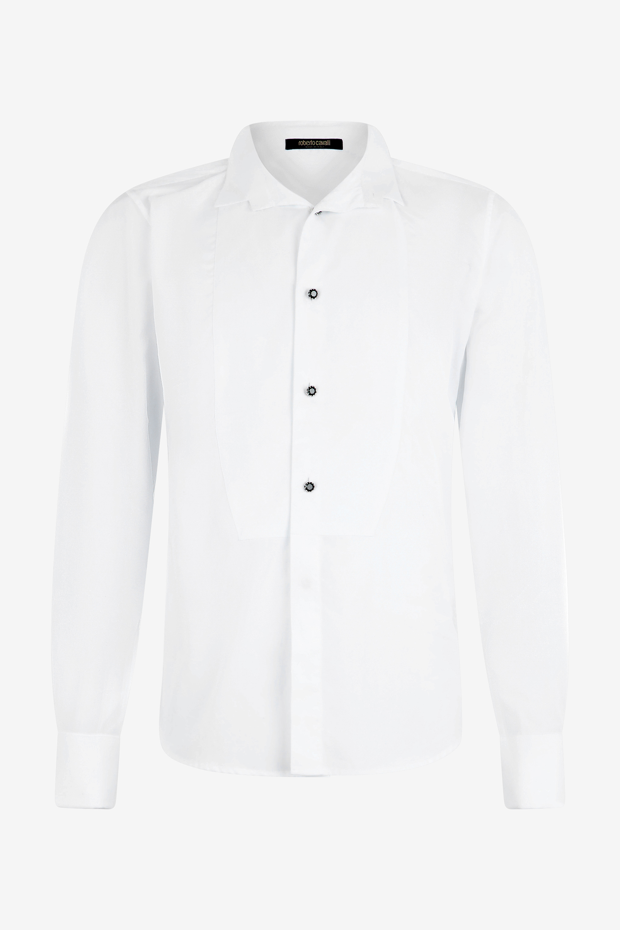 Roberto Cavalli Shirt With Plastron In White