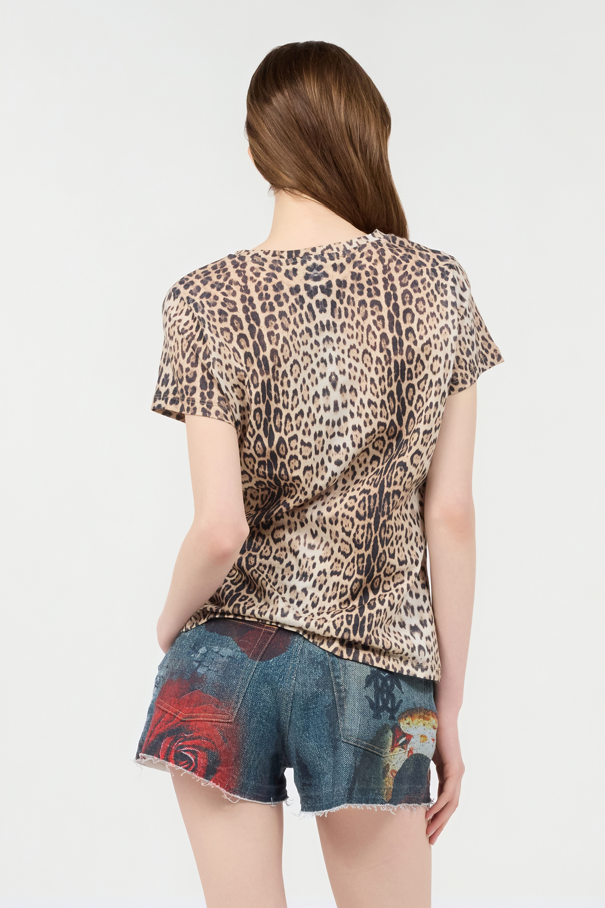 ROBERTO CAVALLI T-SHIRT MIT JAGUAR-PRINT