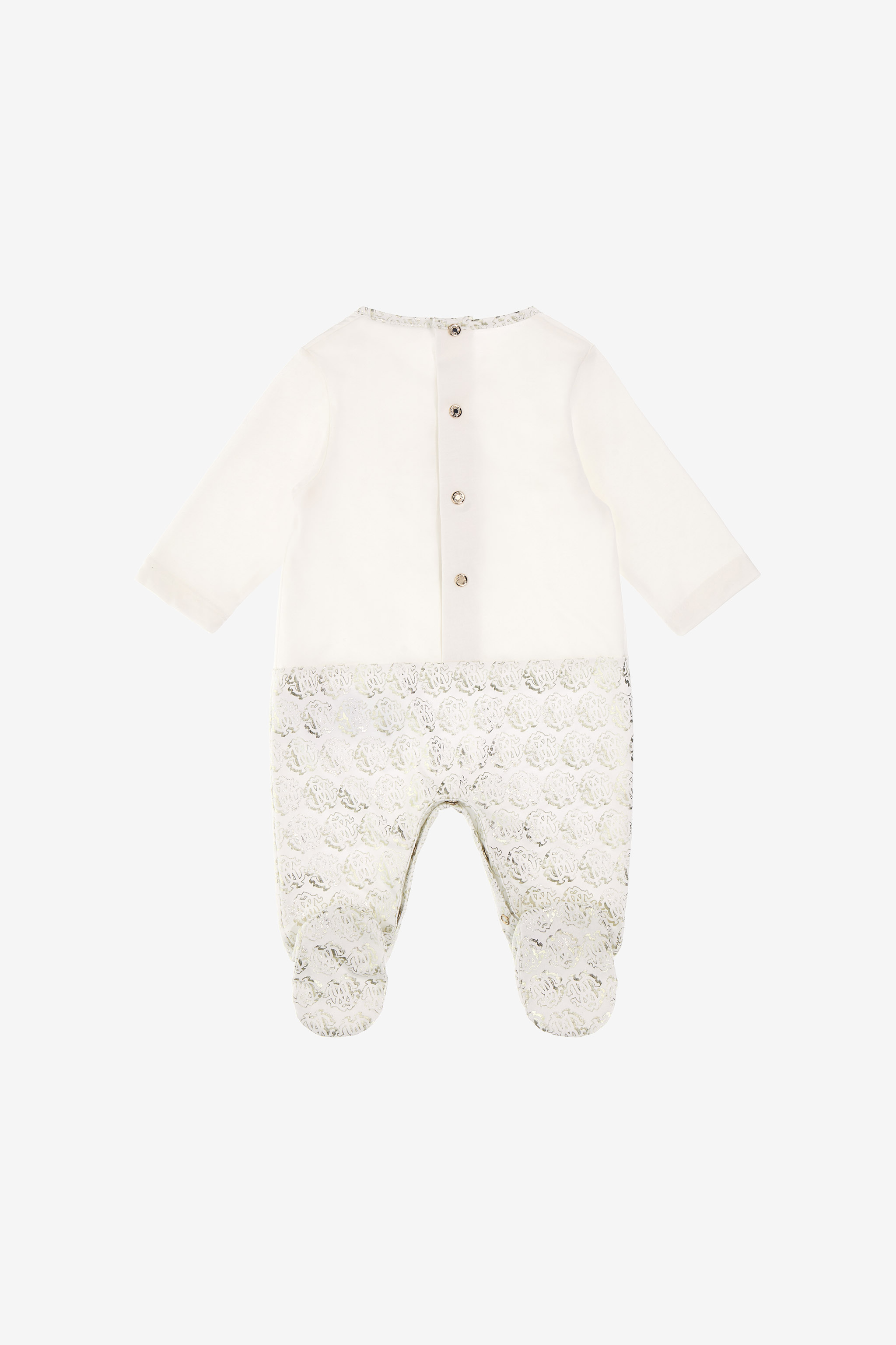Roberto Cavalli Rc Monogram Babygrow Set In Gold