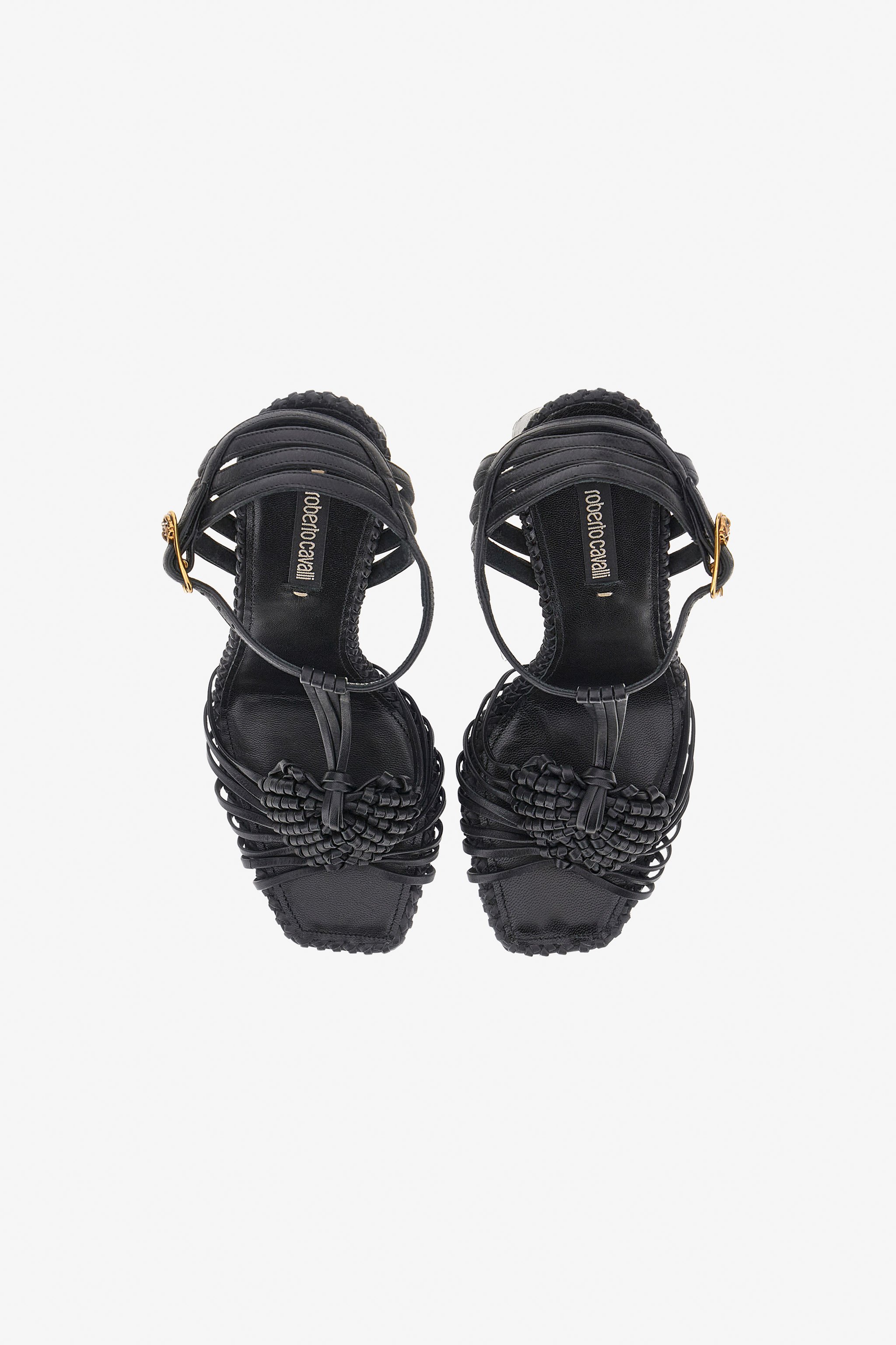 ROBERTO CAVALLI SANDALS WITH WEAVES 