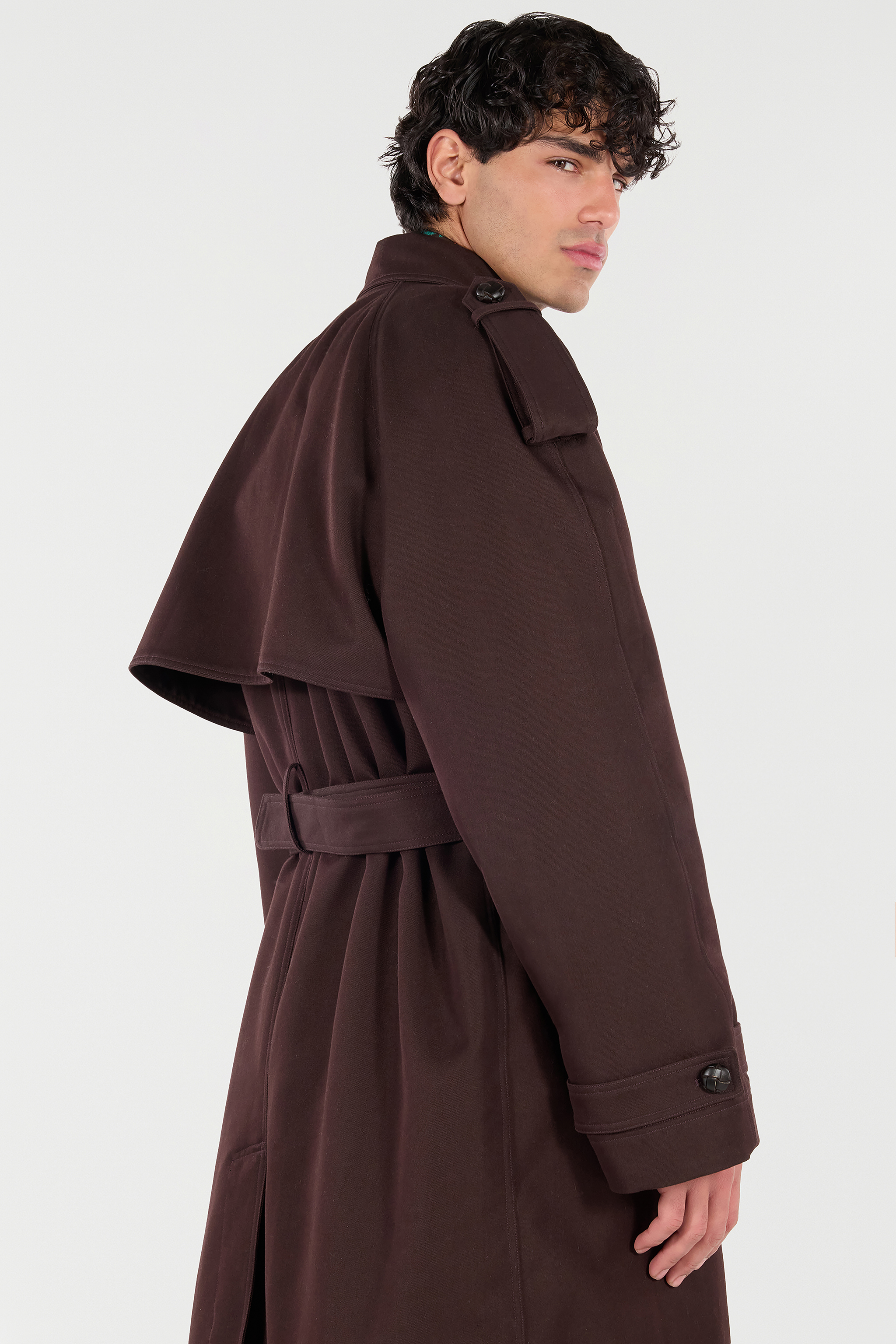 Long Cotton Trench Coat