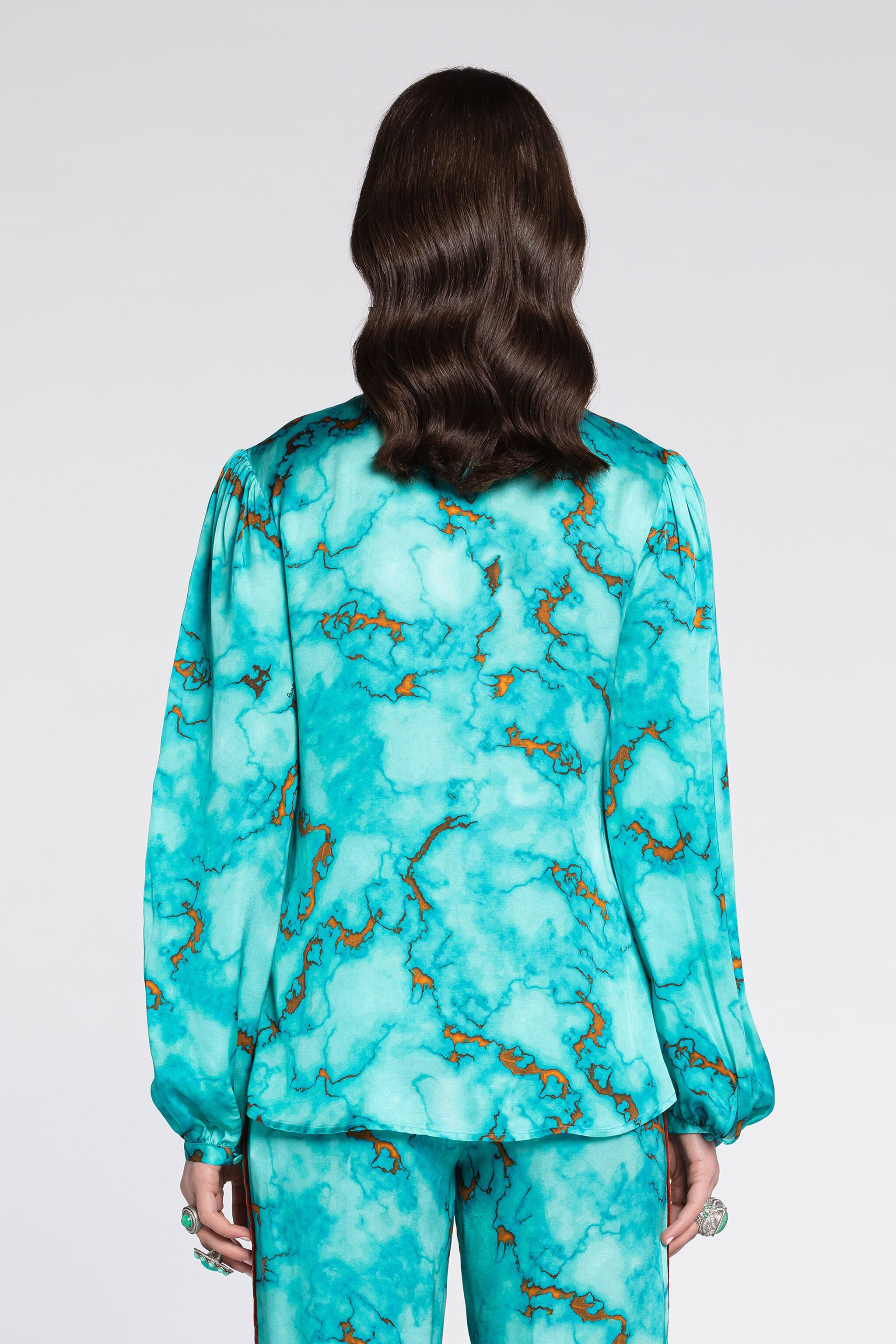 ROBERTO CAVALLI MARBLE SILK SHIRT