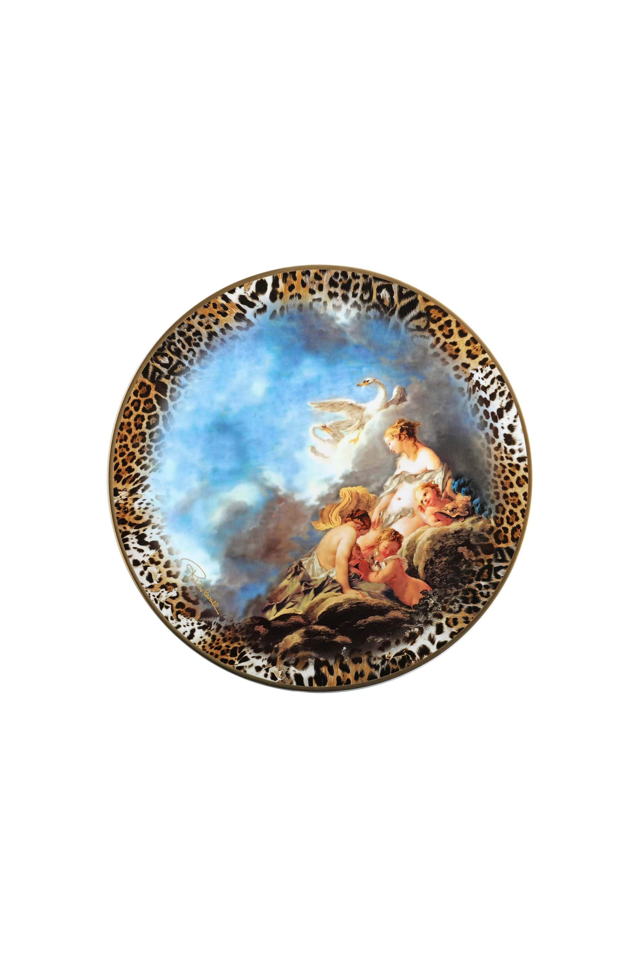  Roberto Cavalli Wild Leda-print Charger Plate -  Tableware Light Blue Unica 